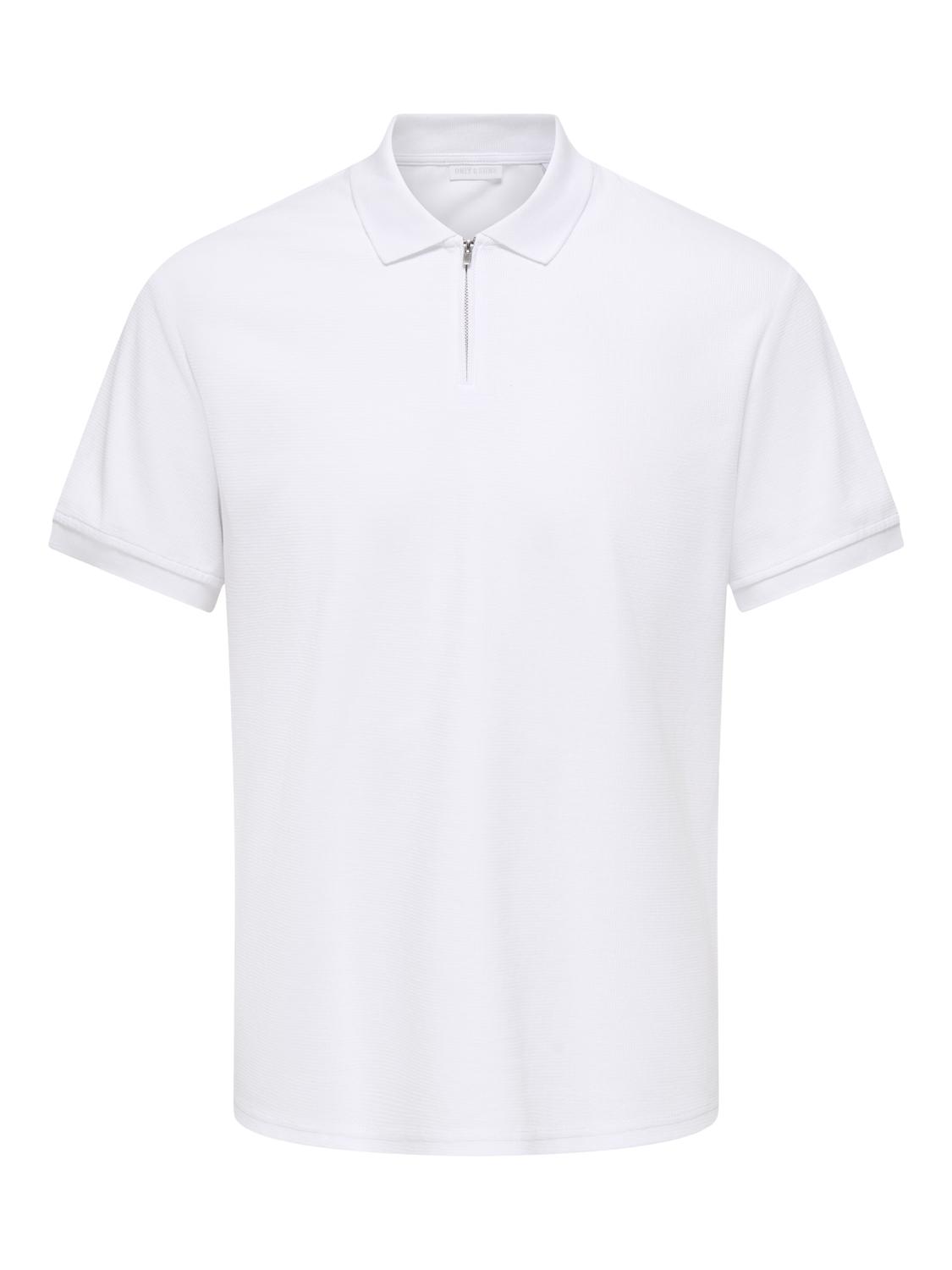 ONSBEN REG SS ZIP POLO NOOS