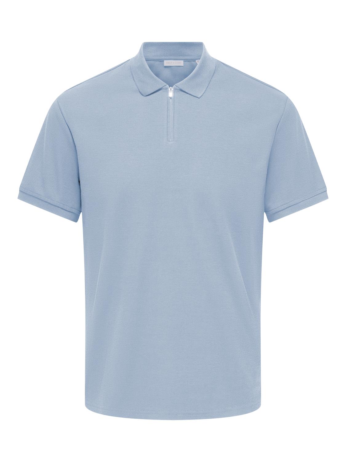 ONSBEN REG SS ZIP POLO NOOS