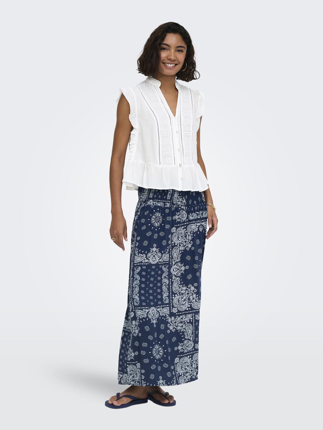 ONLHENNY S/L FRILL BUTTON TOP NOOS WVN