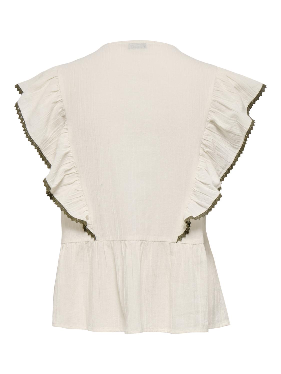 PGROMINA S/S EMB TOP WVN - 3