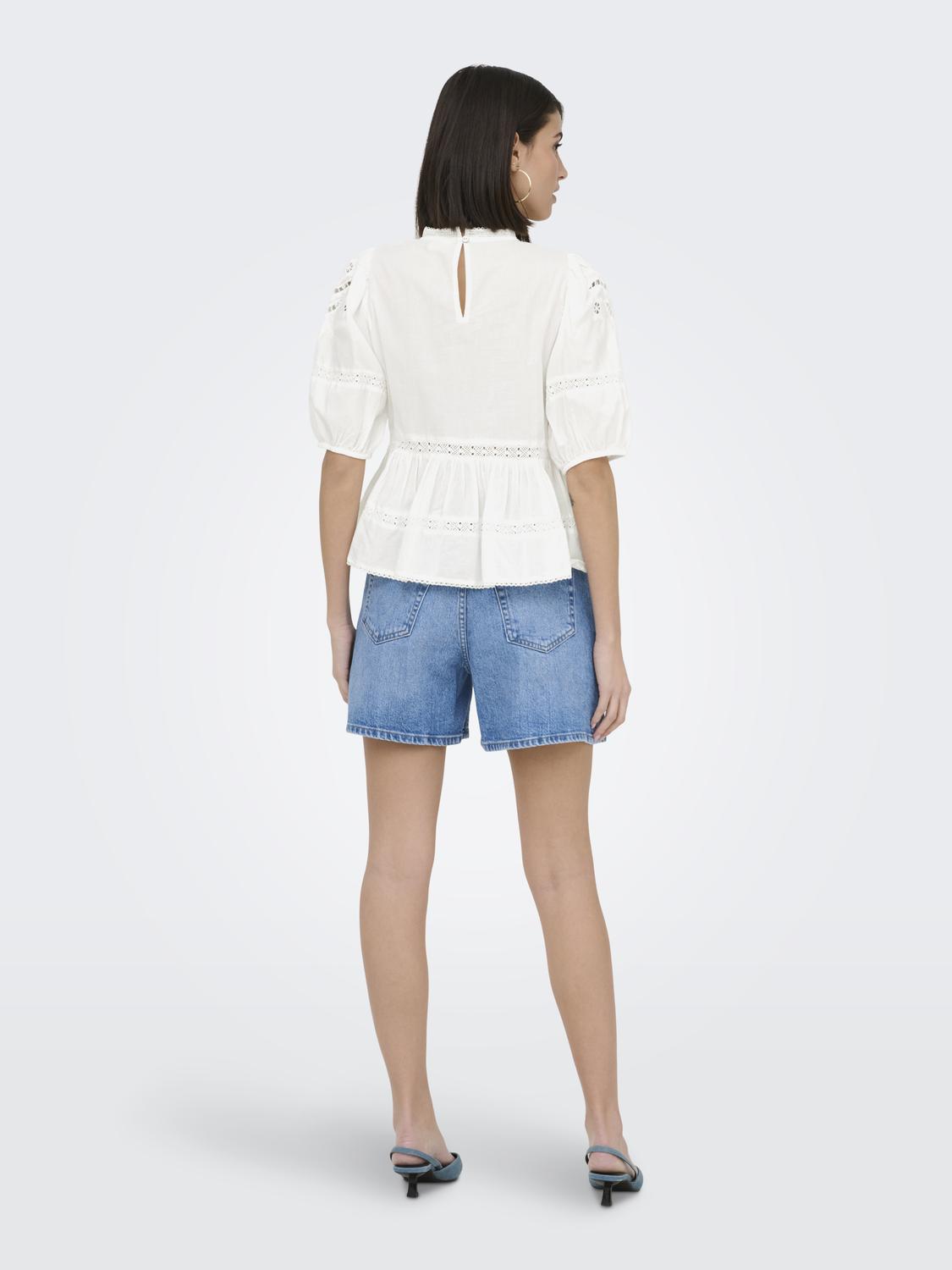 JDYSTARRY 2/4 LACE TOP WVN - 2