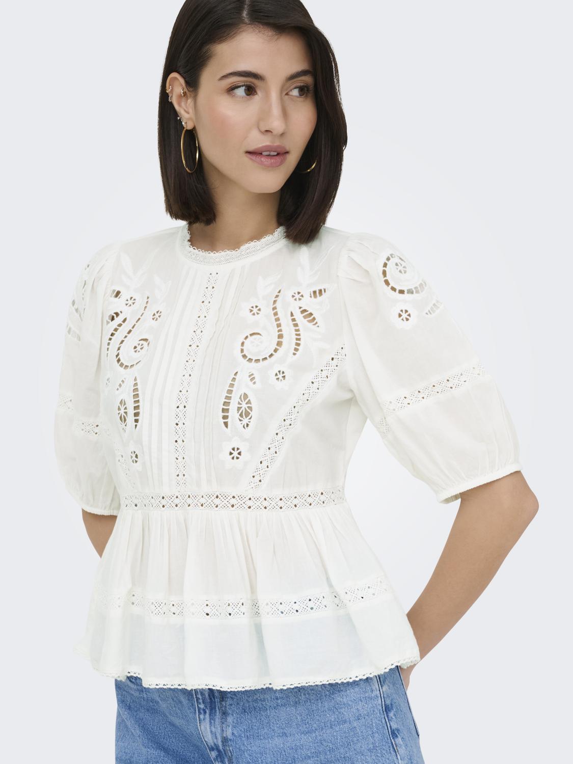 JDYSTARRY 2/4 LACE TOP WVN - 4