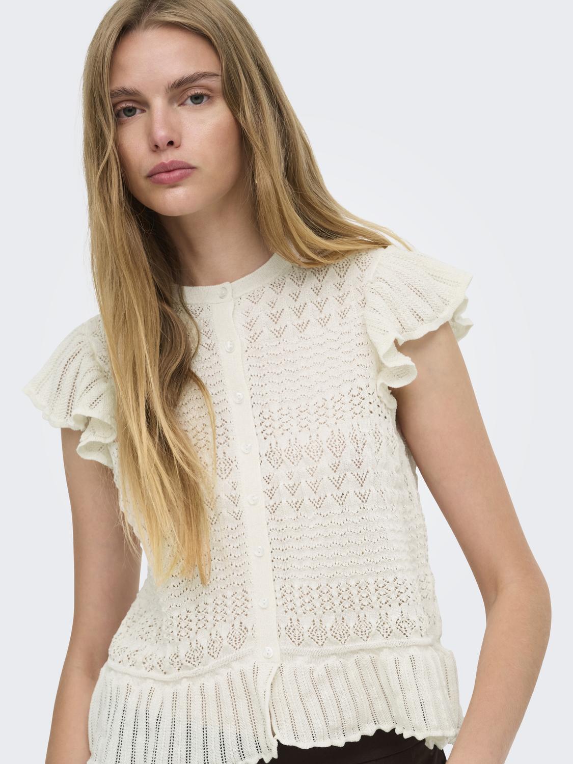 ONLELKI SS O-NECK STRUCTURE EX KNT - 5