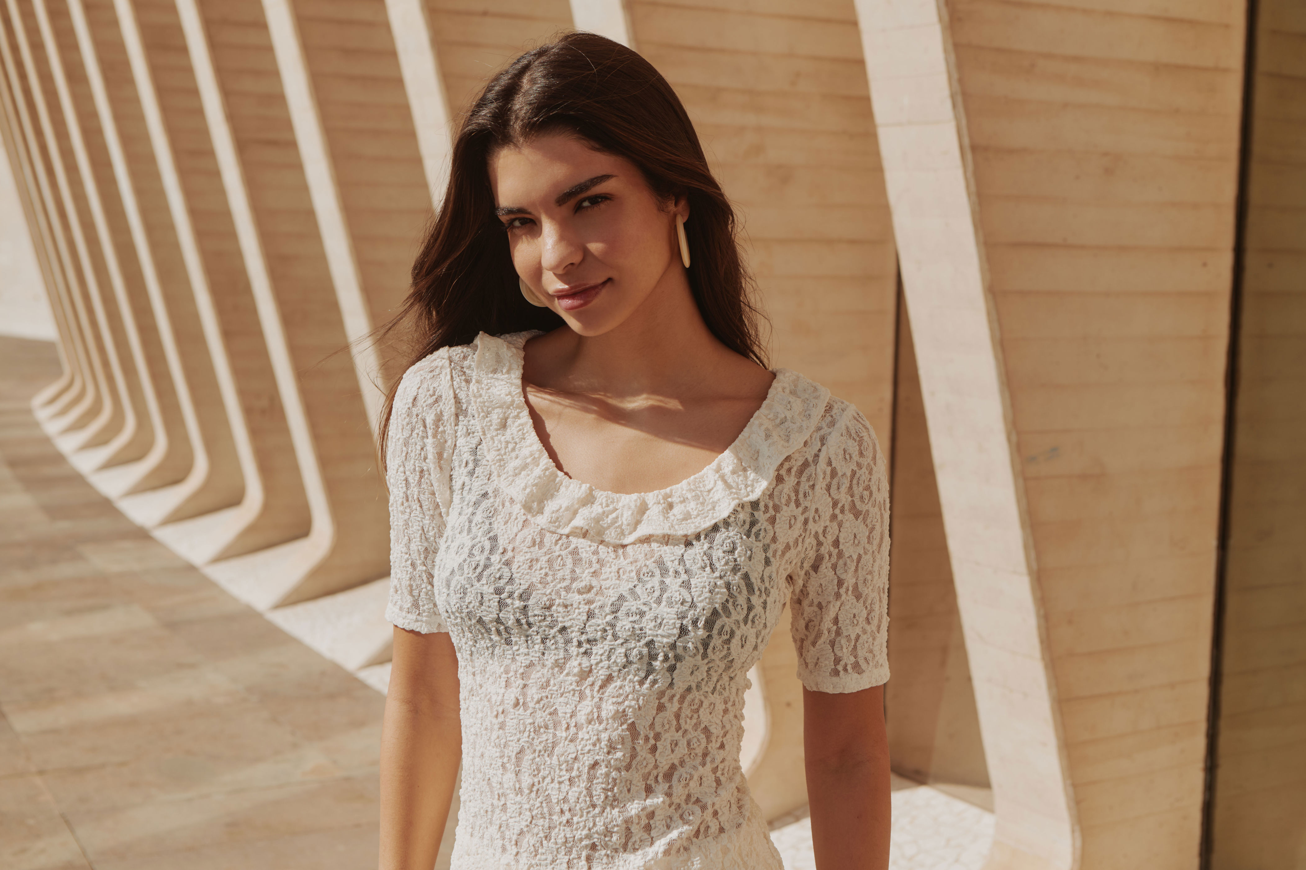 JDYGALLAS S/S LACE TOP JRS