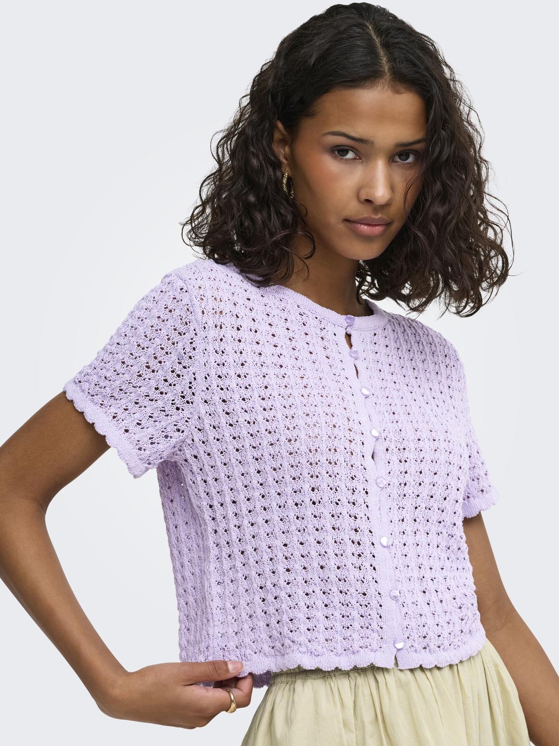 JDYCHRISTINE S/S SHORT CARDIGAN KNT - 5