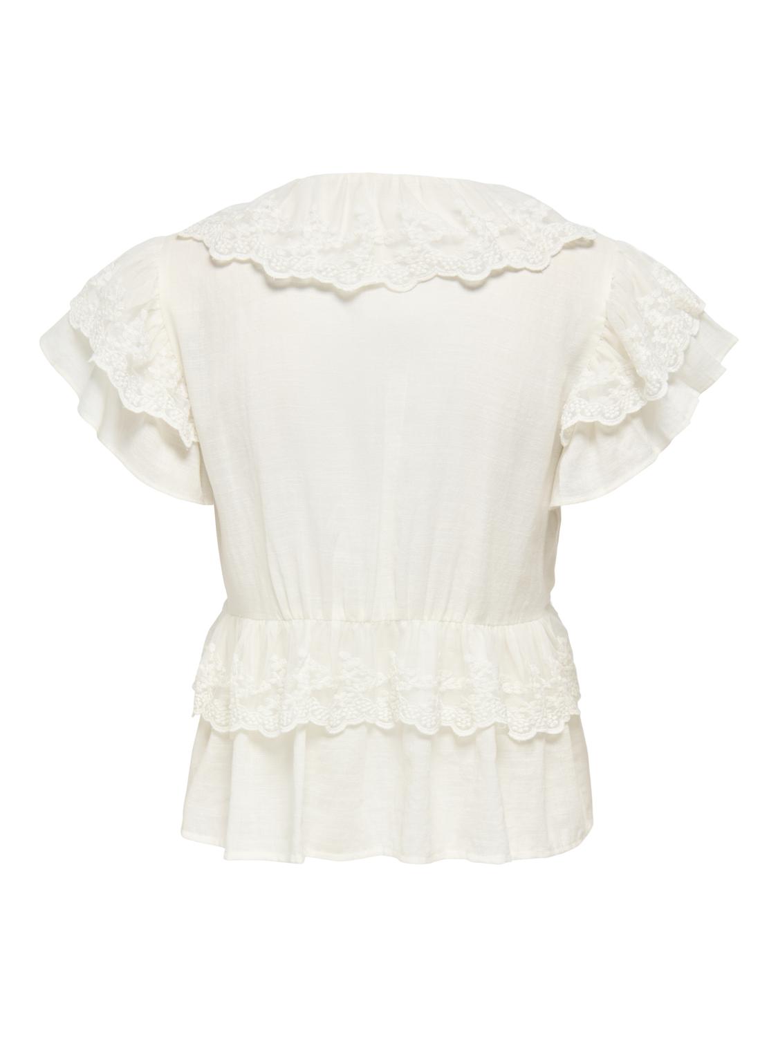 PGRUBY S/S FRILL LACE TOP WVN - 3