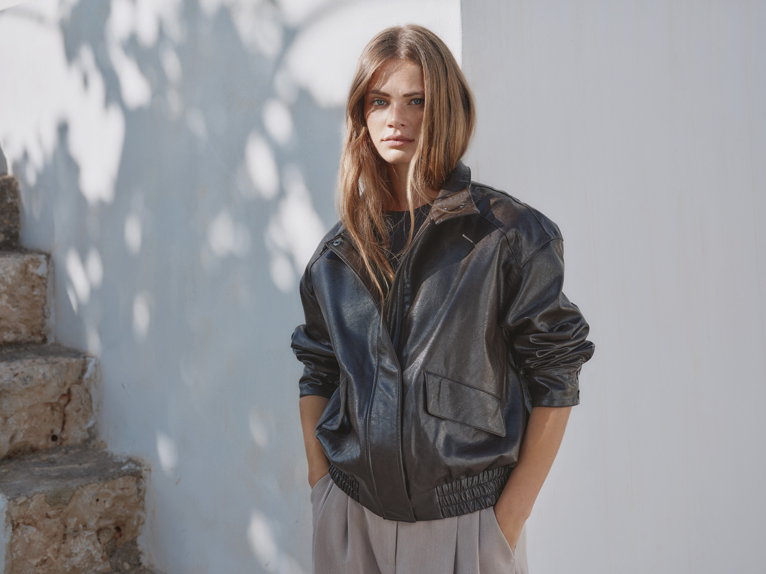 ONLJULIA FAUX LEATHER OVZ. BOMBER OTW - 8