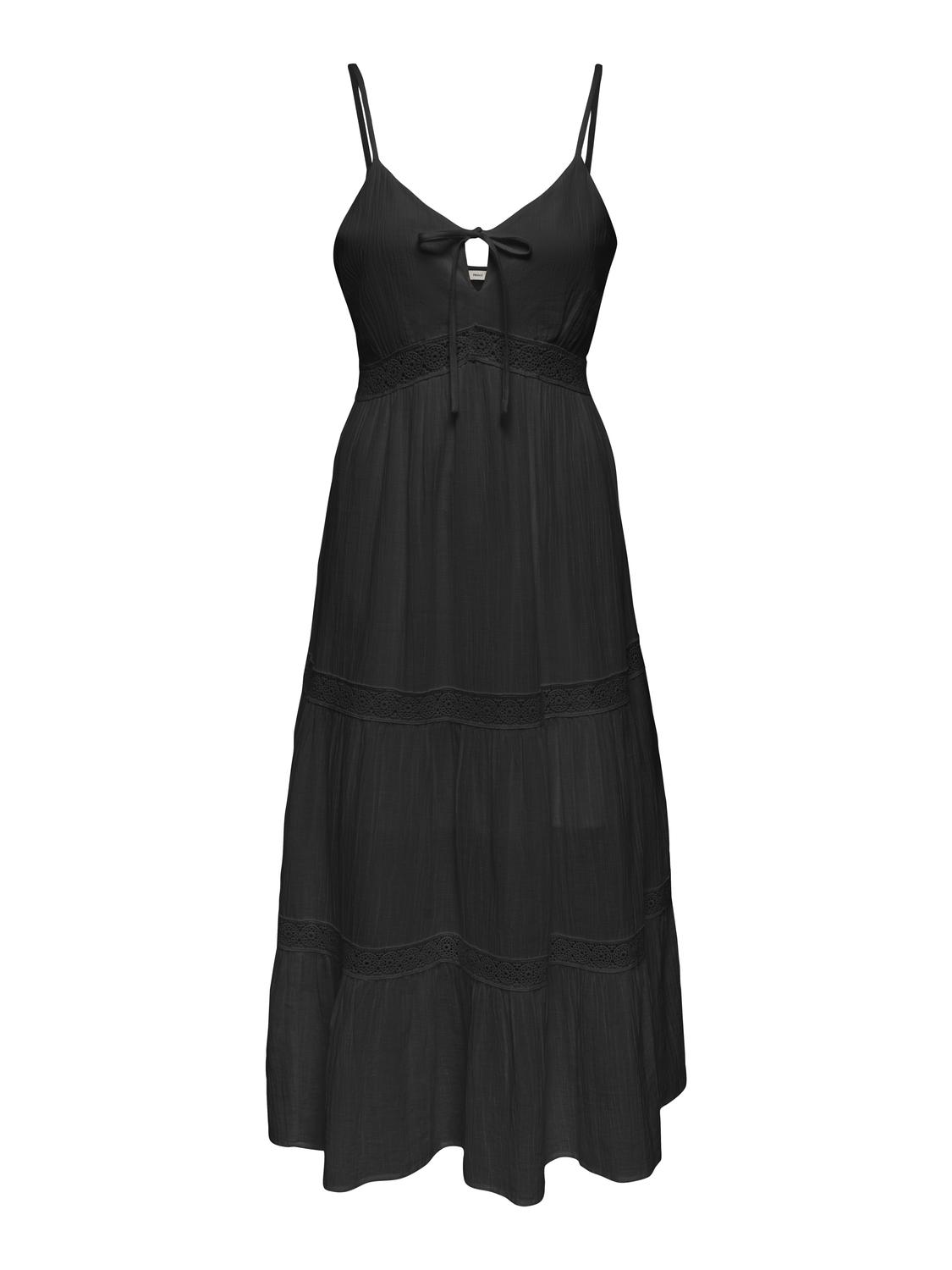 PGGLORIA STRAP LONG DRESS WVN
