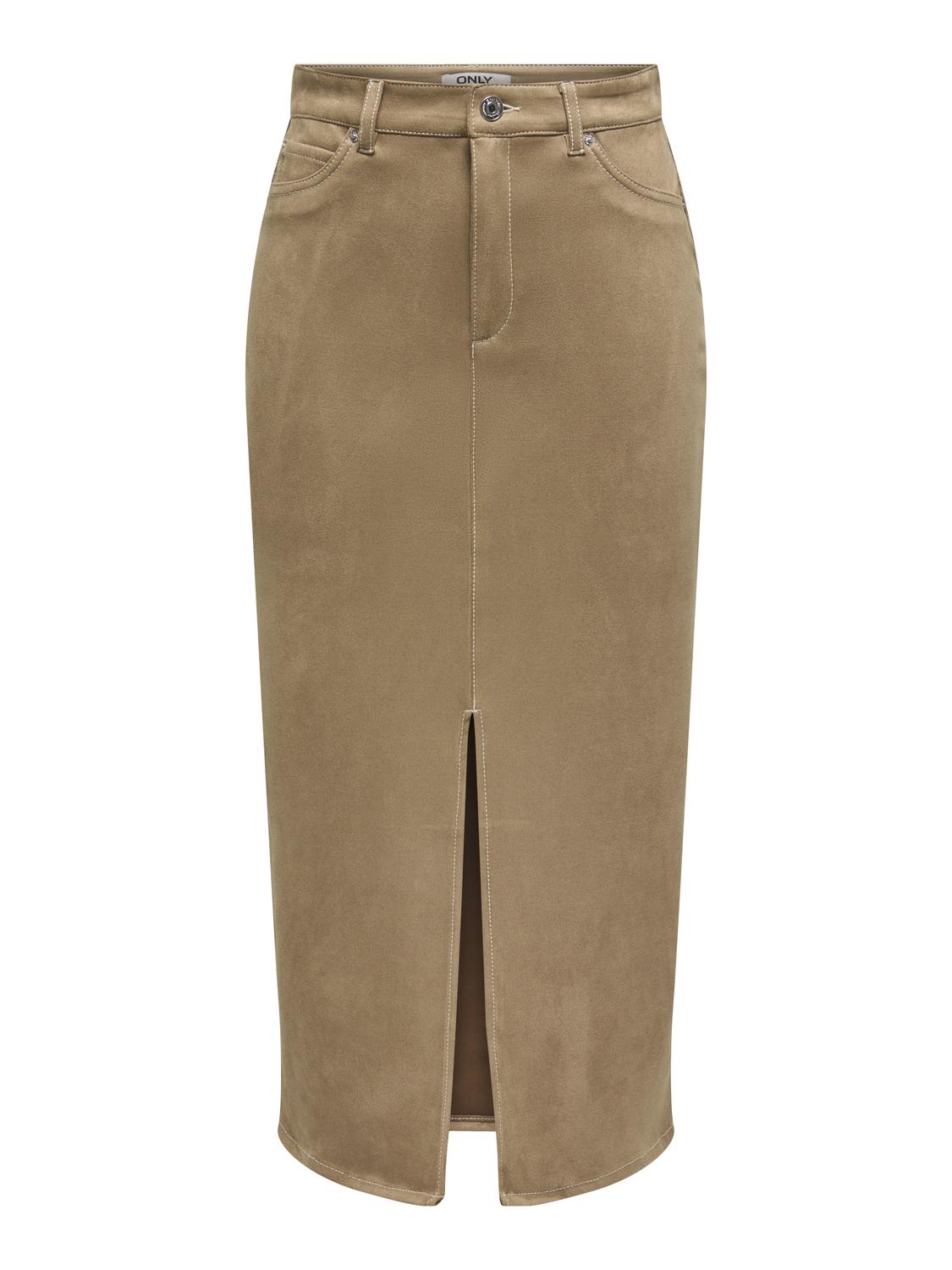 ONLSTINA LIFE MW FAUX SUEDE SKIRT PNT 2 - 3