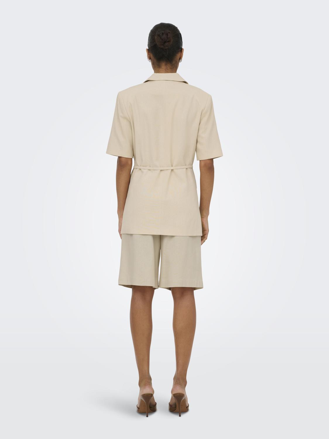 JDYNAOMI LINEN S/S BELT BLAZER TLR - 2