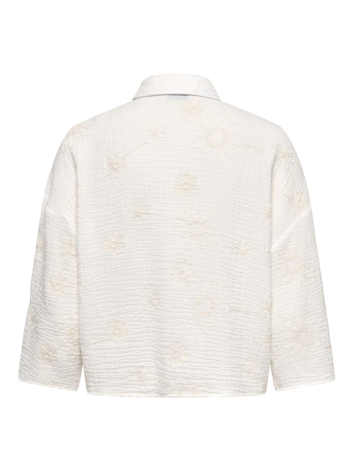 JDYTHEIS LIFE 3/4 CROP EMB SHIRT WVN DIA - 7