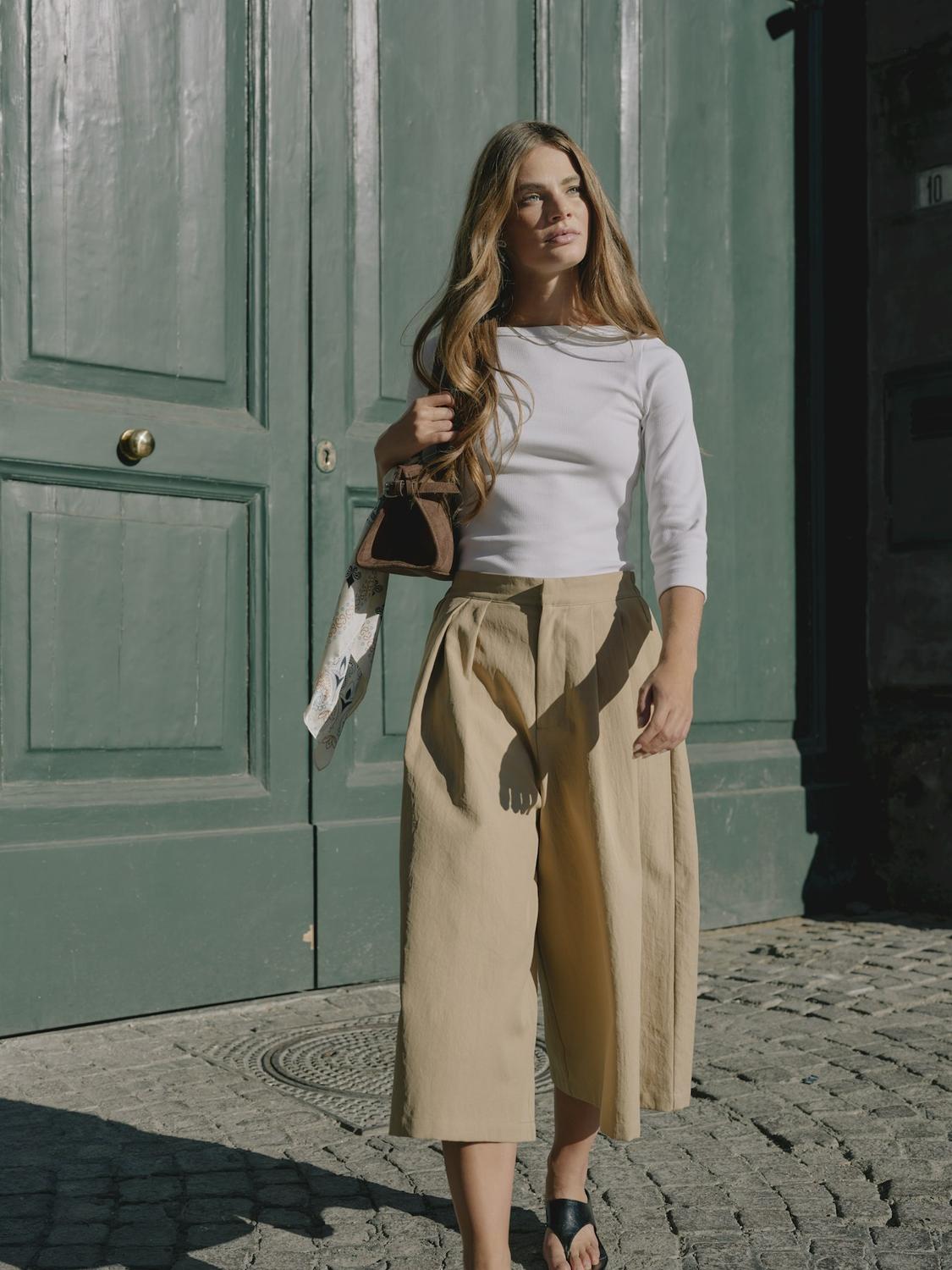 STUPISA WIDE CULOTTES PANT WVN