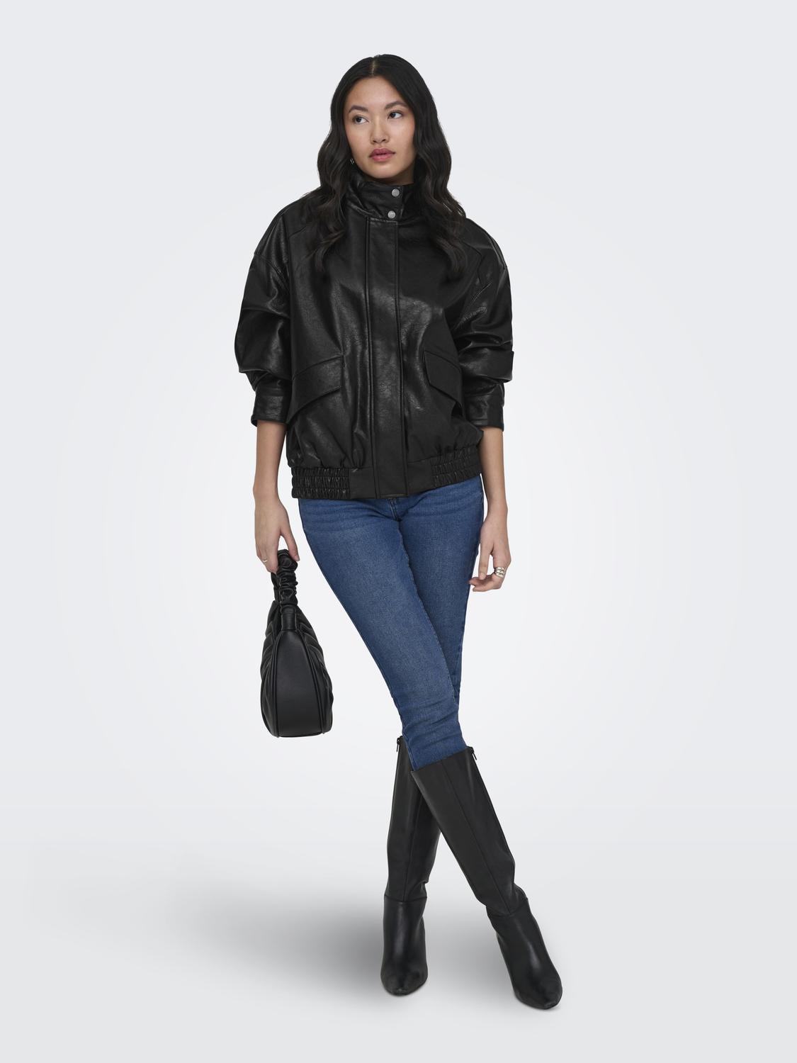 ONLJULIA FAUX LEATHER OVZ. BOMBER OTW - 6