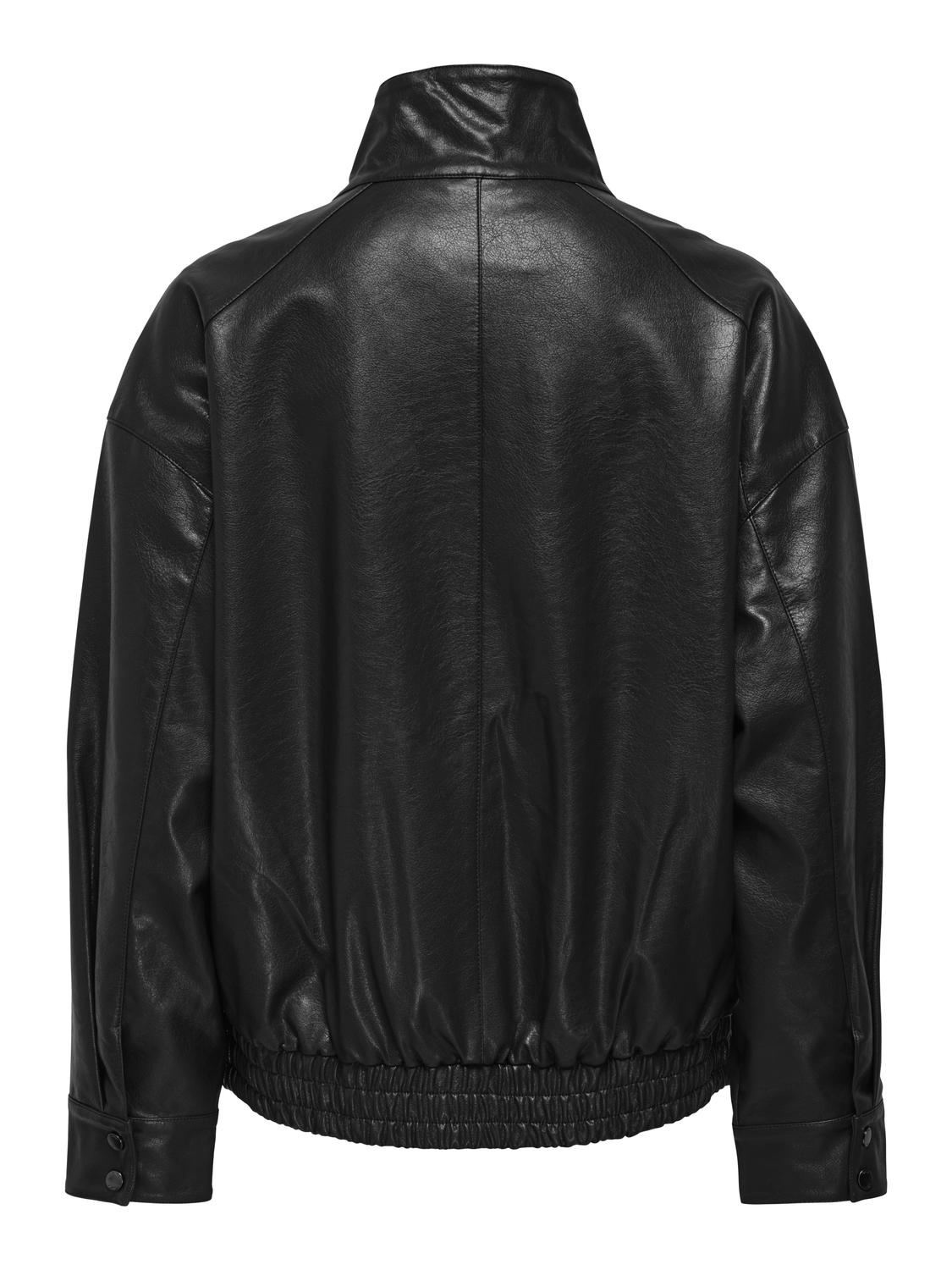 ONLJULIA FAUX LEATHER OVZ. BOMBER OTW - 7