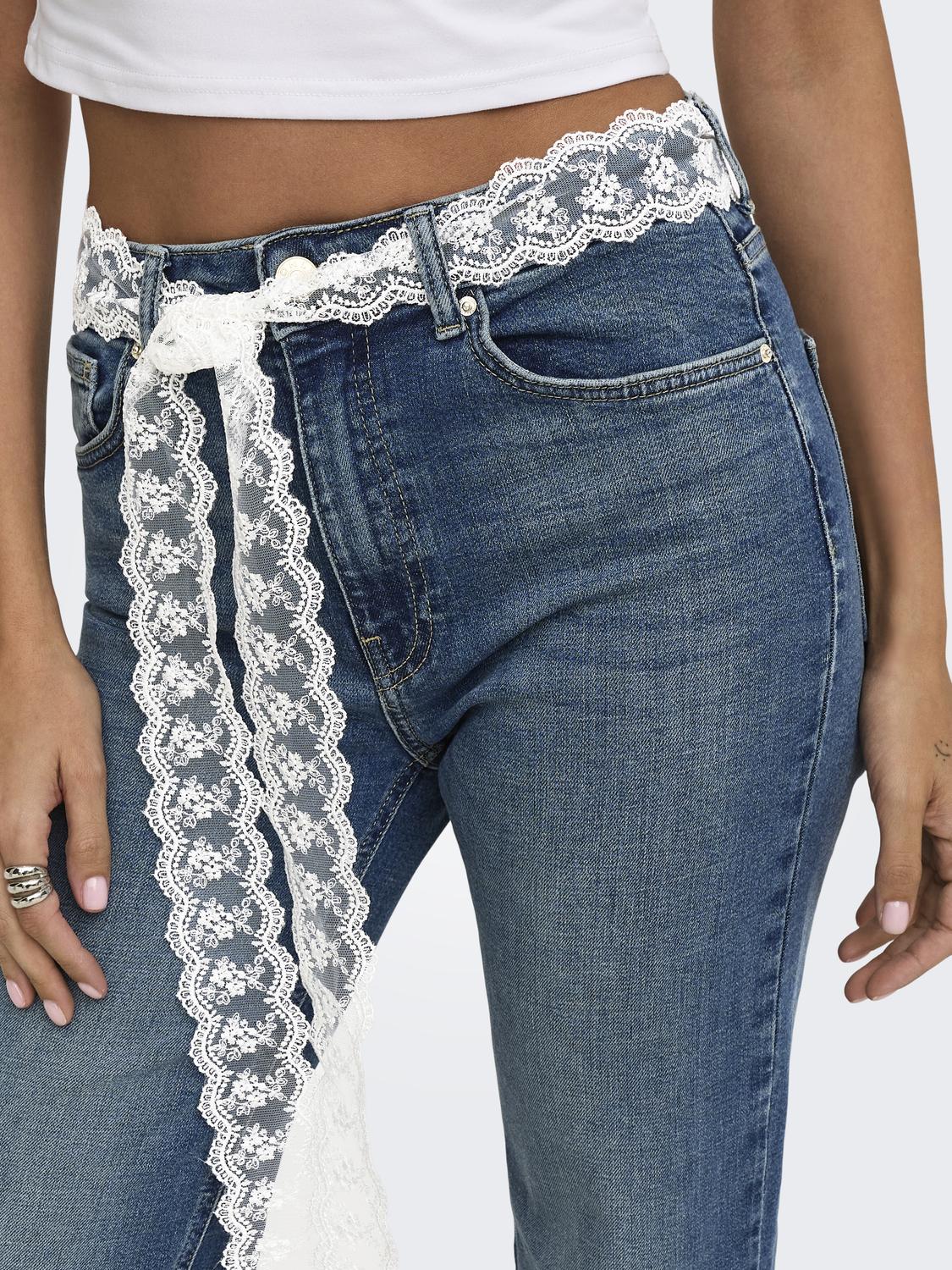 ONLREGENT HW FLARE DNM LACE BELT TAI - 4