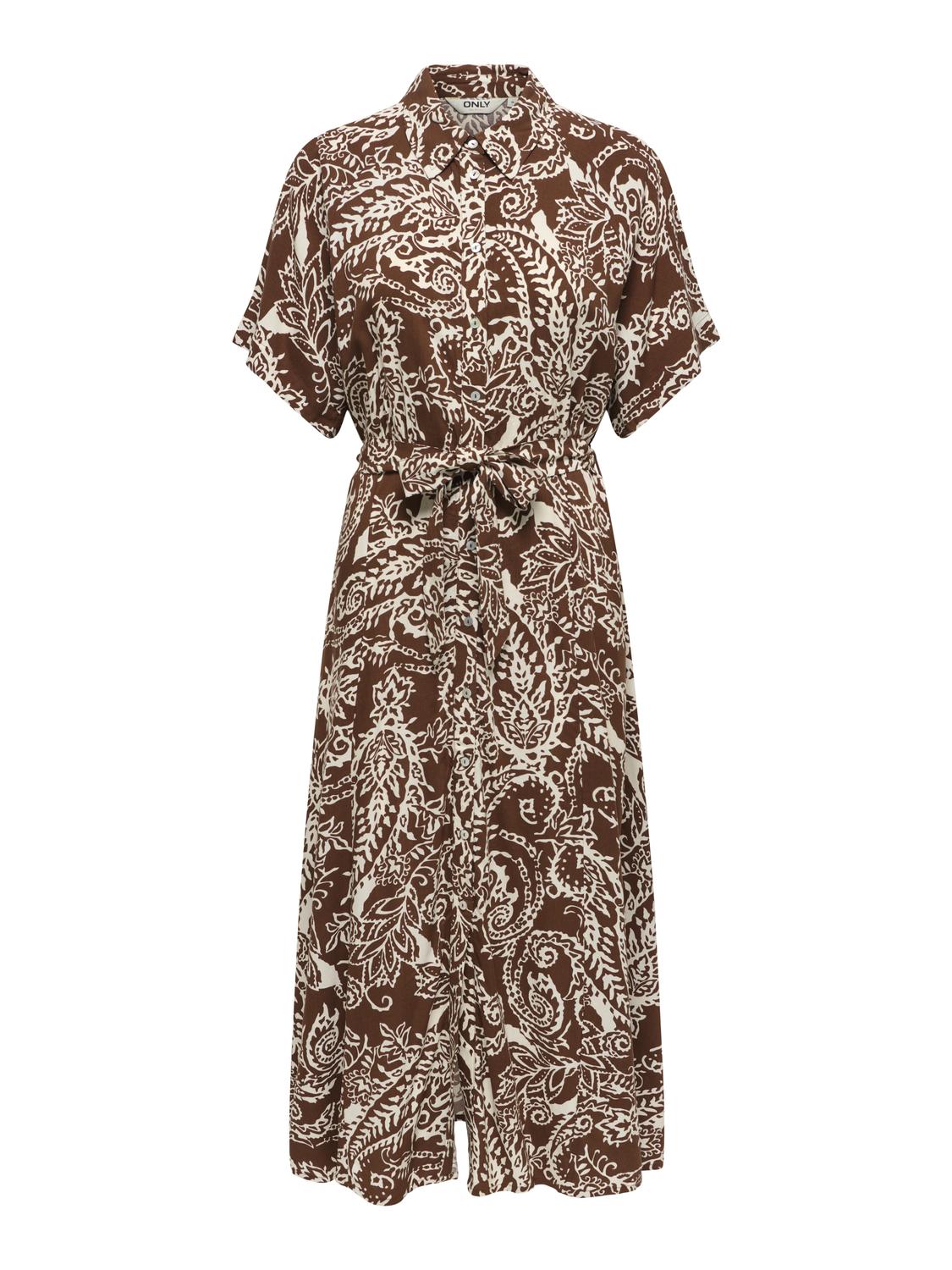 ONLSAFA S/S LONG BELT DRESS WVN EX - 3