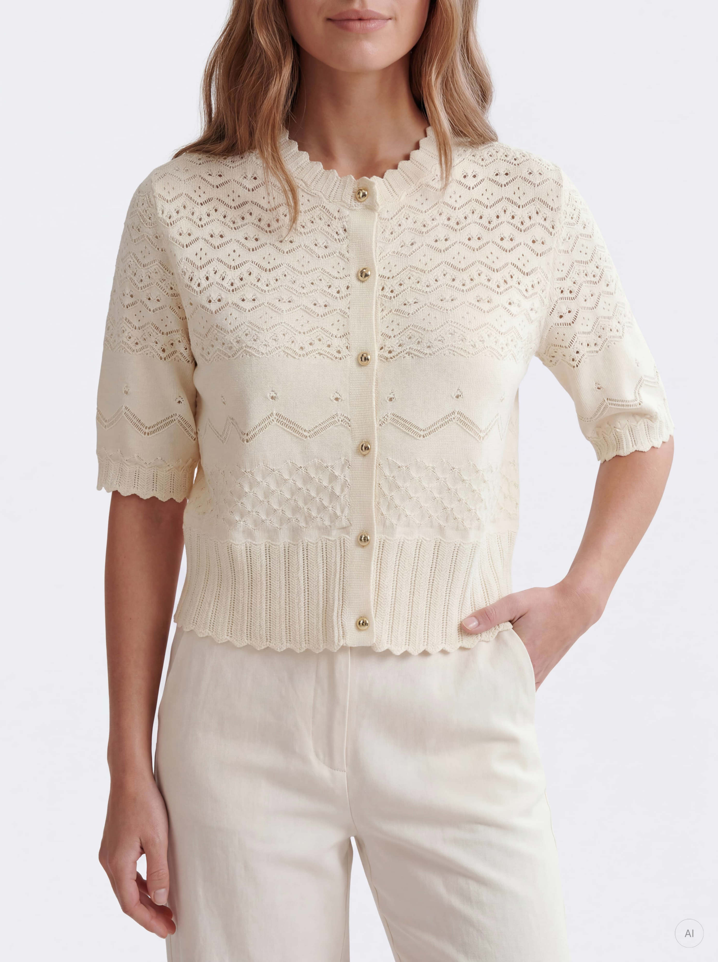 PGHILDA S/S CARDIGAN  KNT - 6