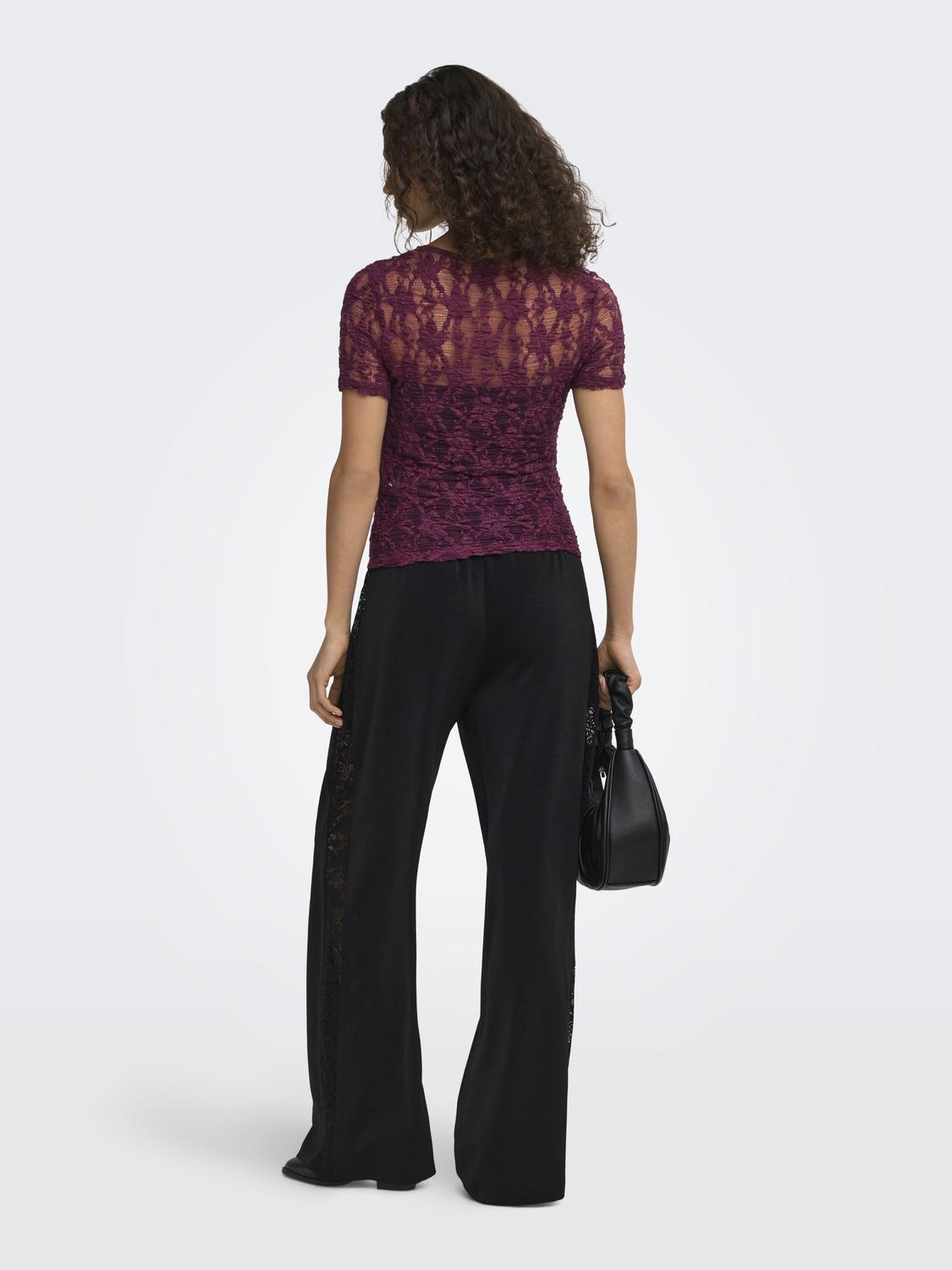 ONLALBA S/S LACE TOP CS JRS - 2