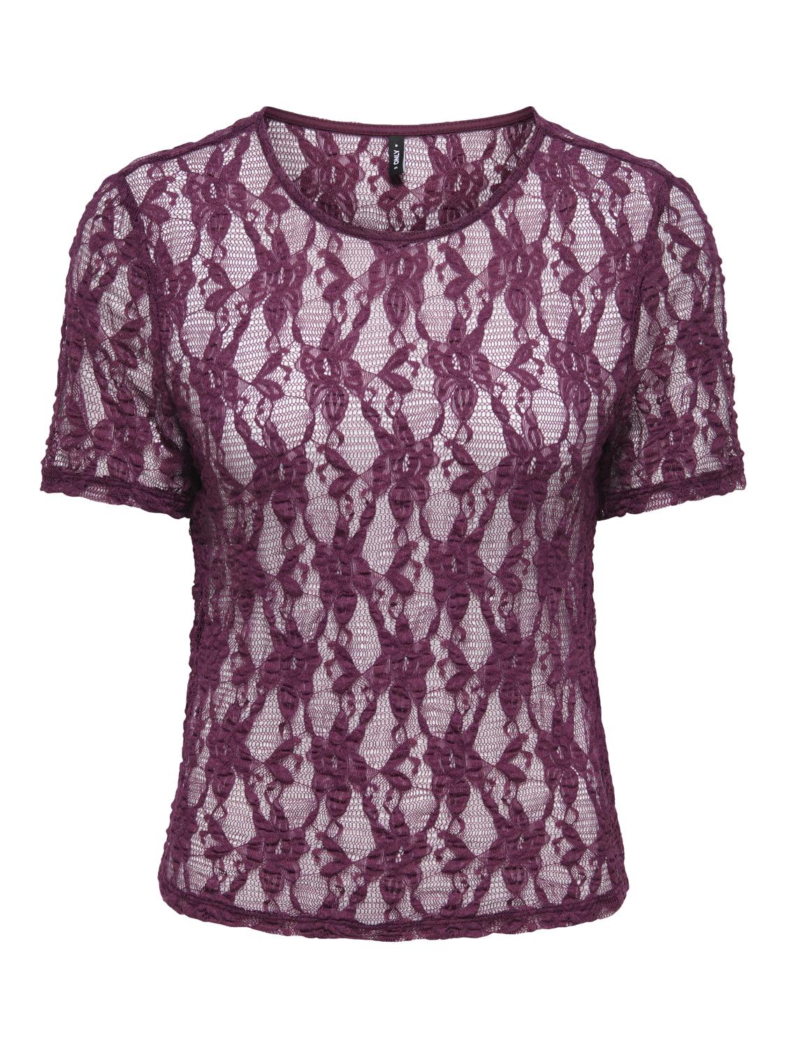 ONLALBA S/S LACE TOP CS JRS - 3