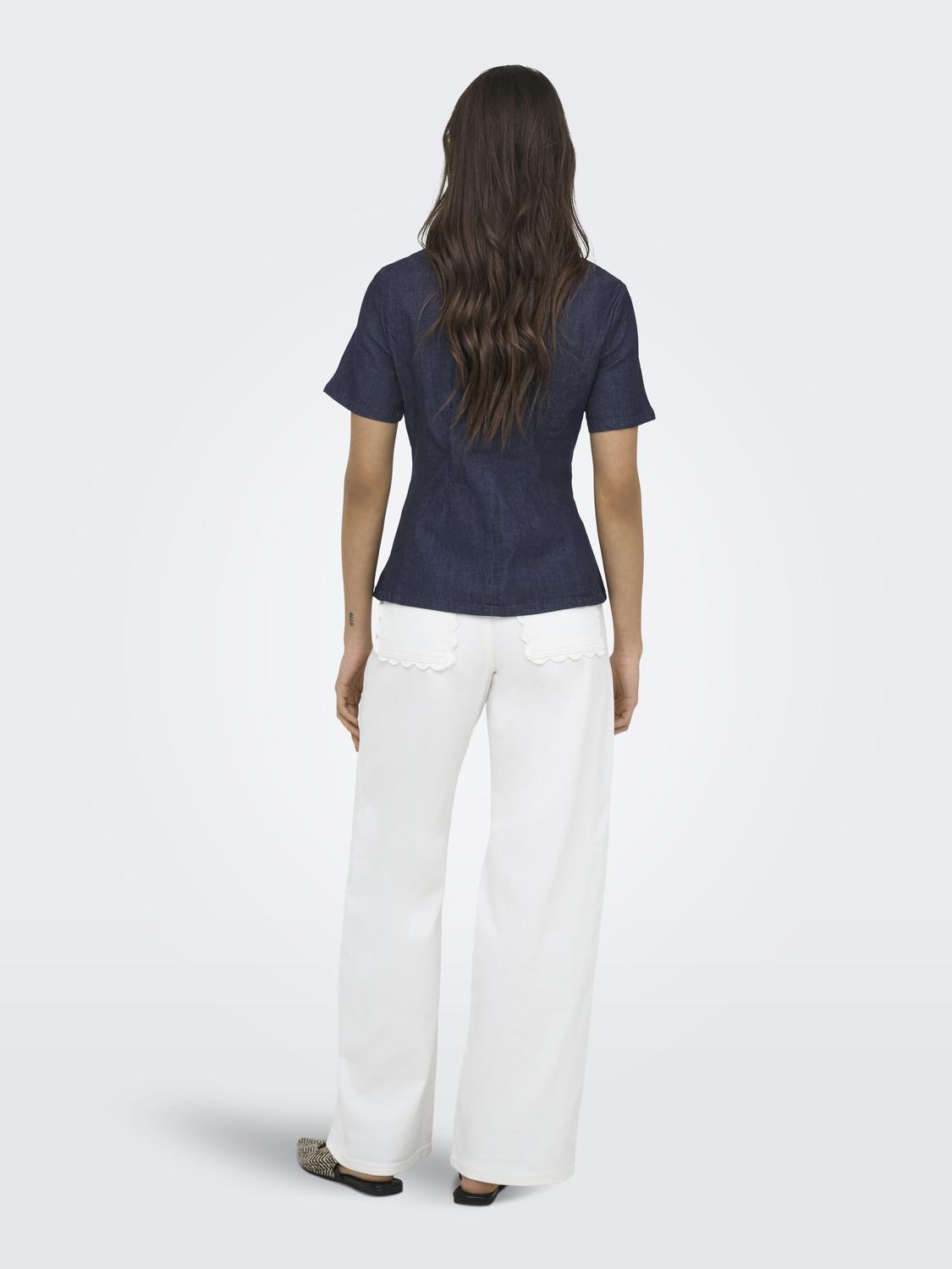 ONLTAMMY S/S FITTED DNM SHIRT YOR - 2