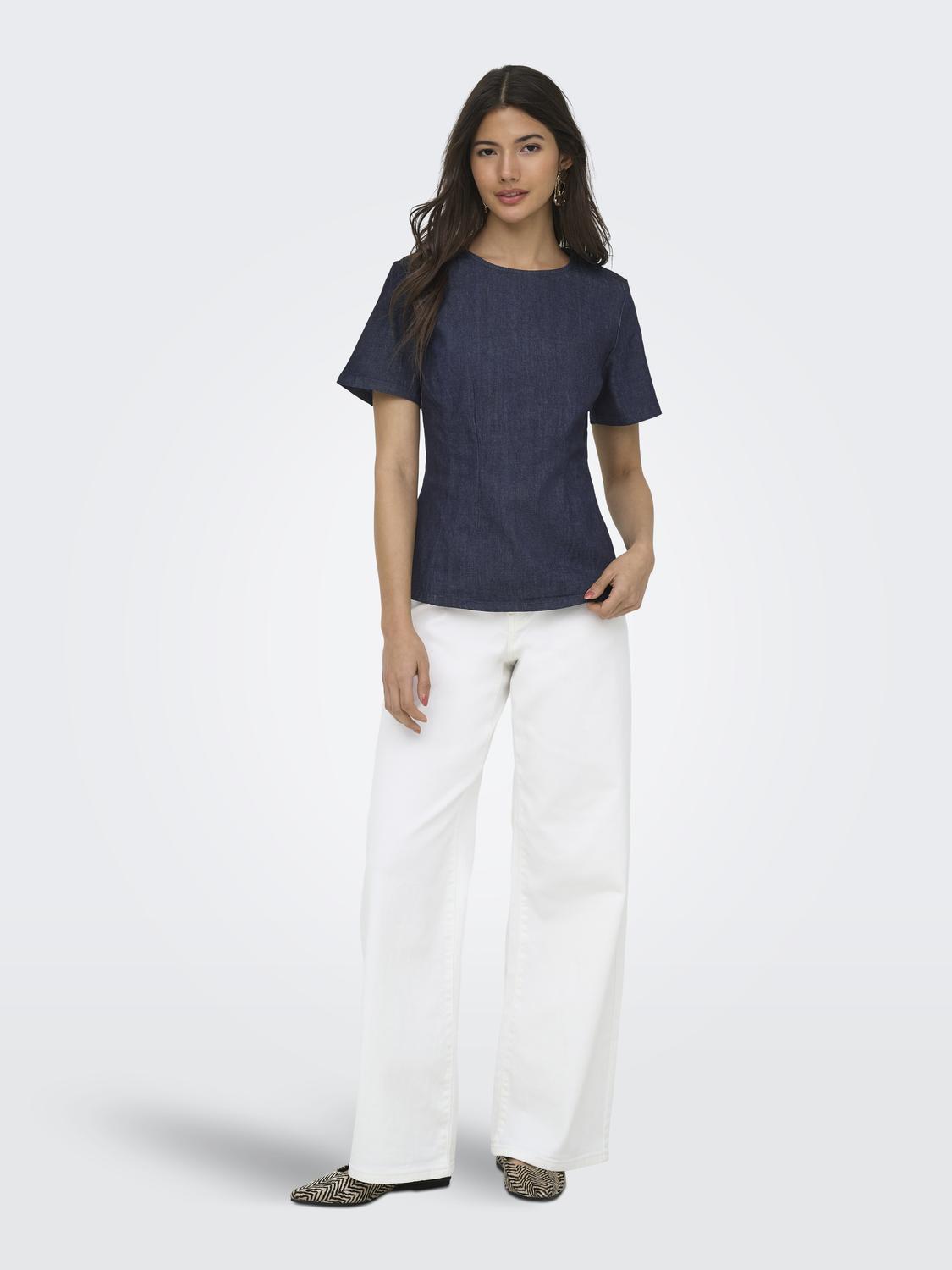 ONLTAMMY S/S FITTED DNM SHIRT YOR - 6