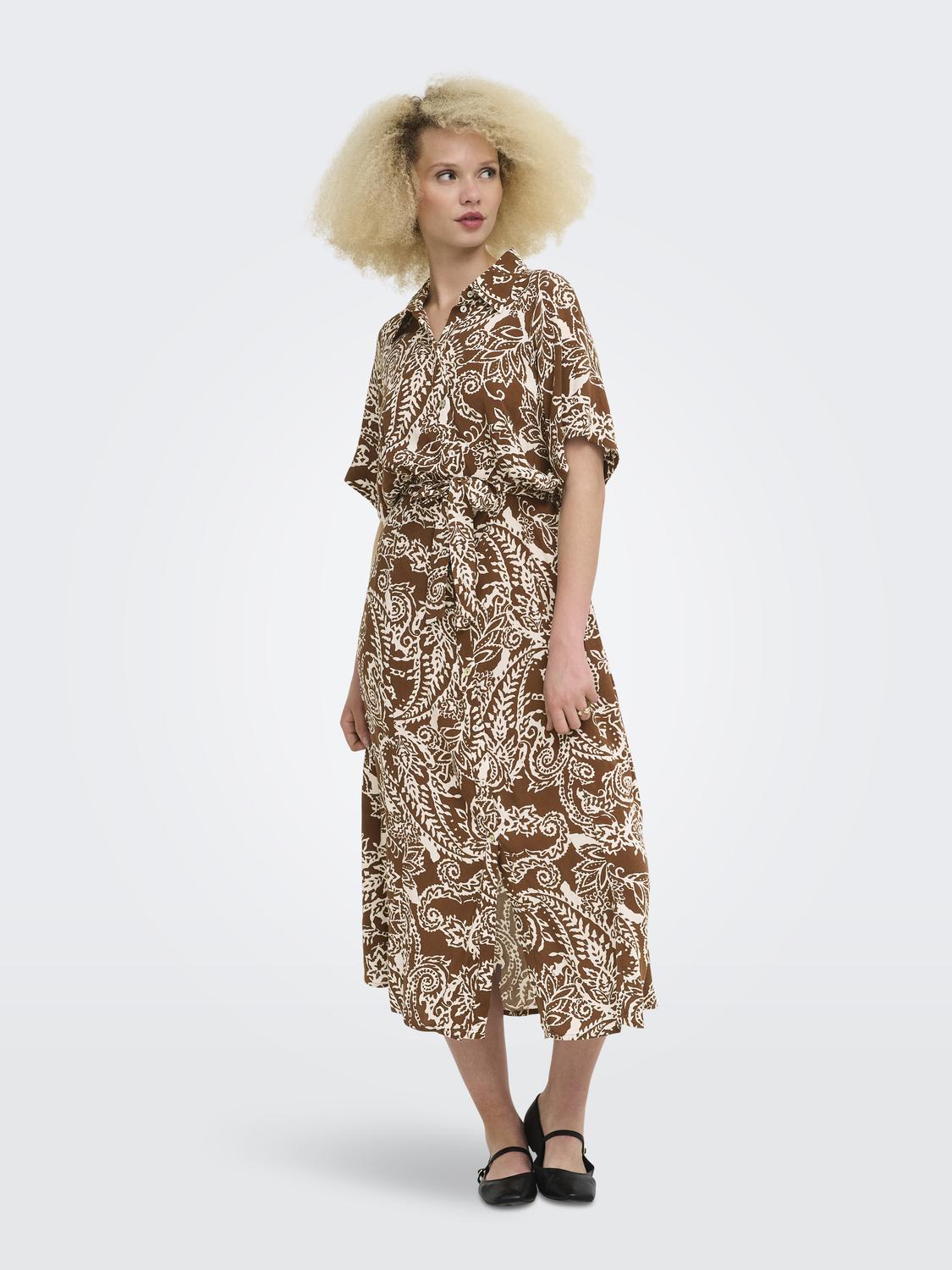 ONLSAFA S/S LONG BELT DRESS WVN EX - 6