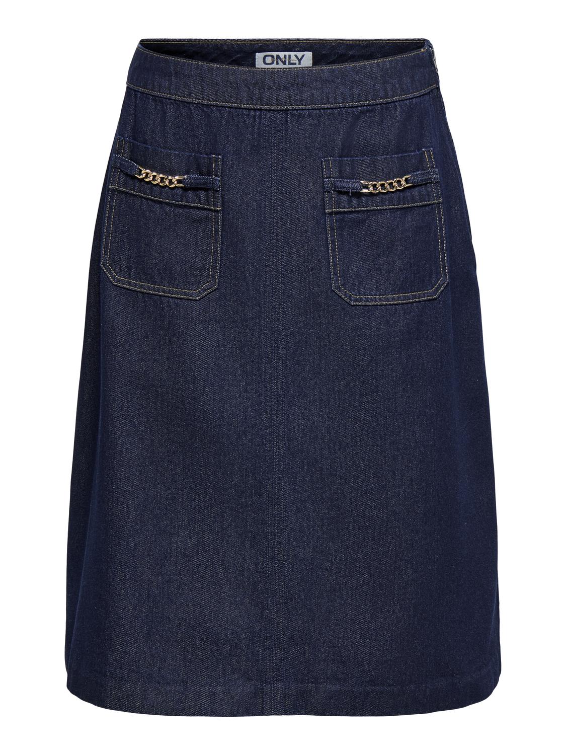 ONLMARRY CHAIN RINSE DNM SKIRT GUA