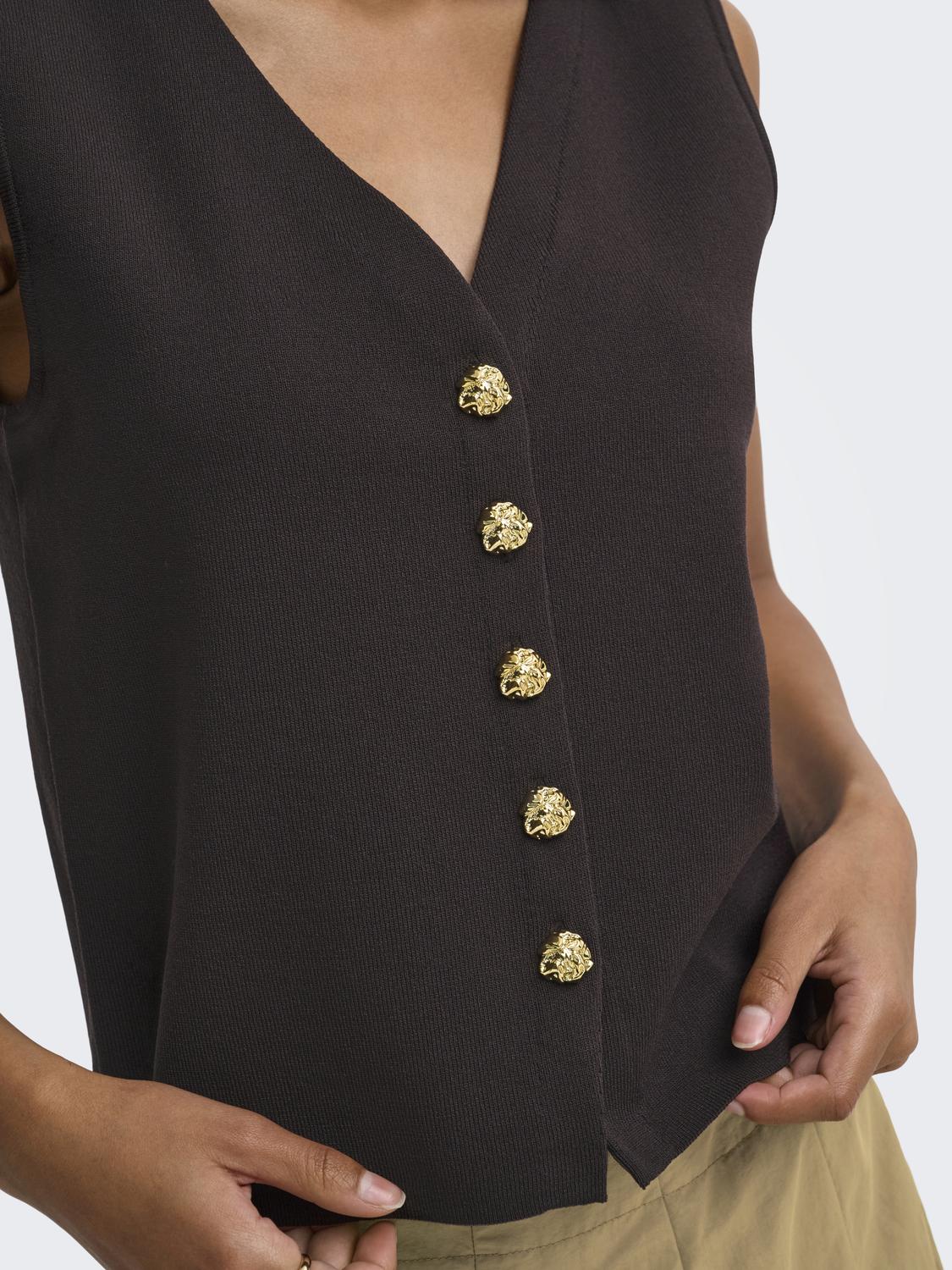 JDYASTRA S/L BUTTON VEST KNT NOOS - 4