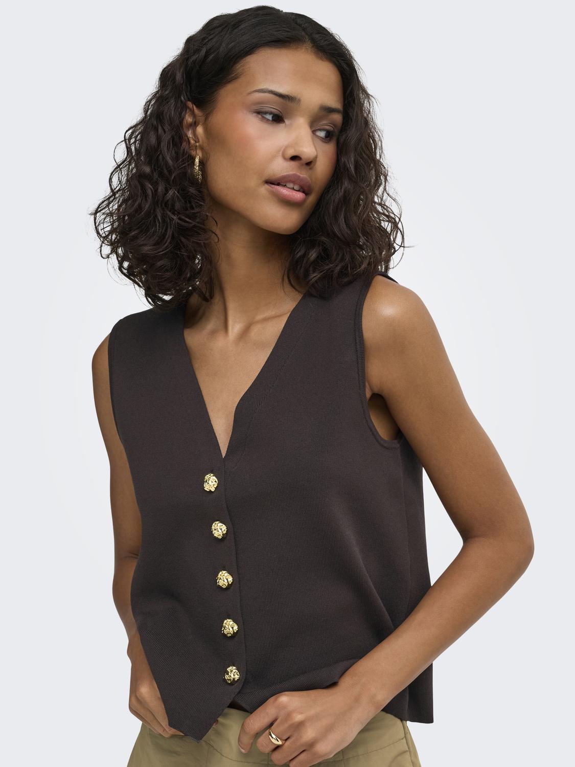 JDYASTRA S/L BUTTON VEST KNT NOOS - 5