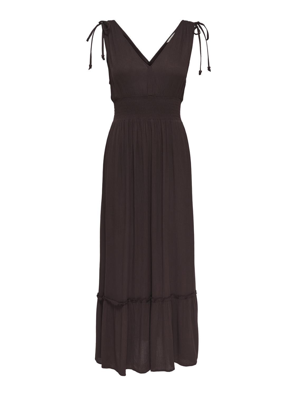 PGFERNANDA SOLID S/L LONG DRESS WVN