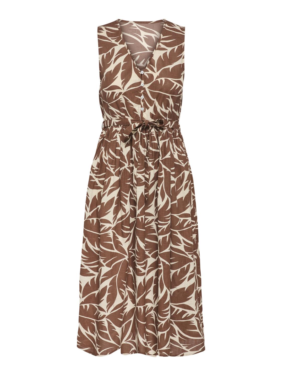 PGPERNILLA S/L MIDI DRESS WVN
