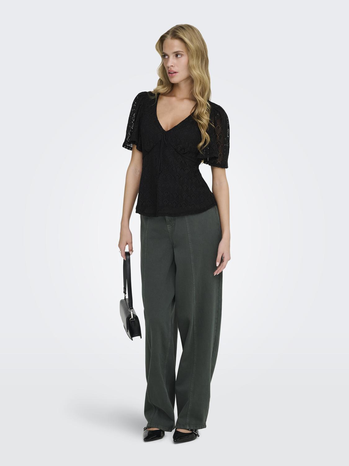 ONLDANIELLA S/S V-NECK TOP CS JRS - 6