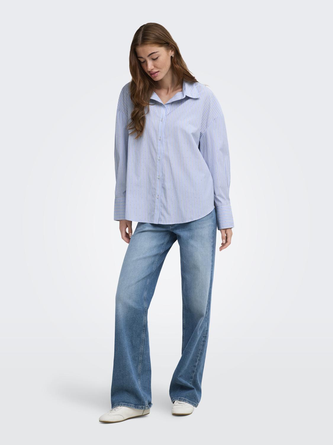 ONLOREGON ALVA LS RHINEST SHIRT NOOS WVN - 6