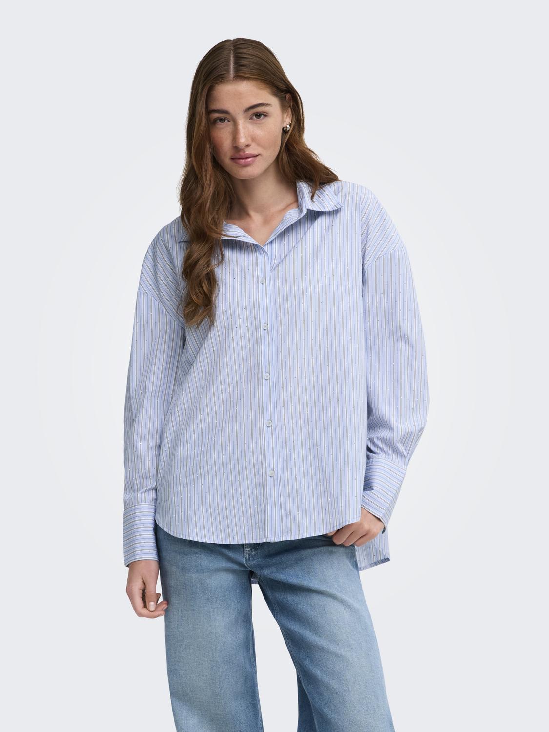 ONLOREGON ALVA LS RHINEST SHIRT NOOS WVN