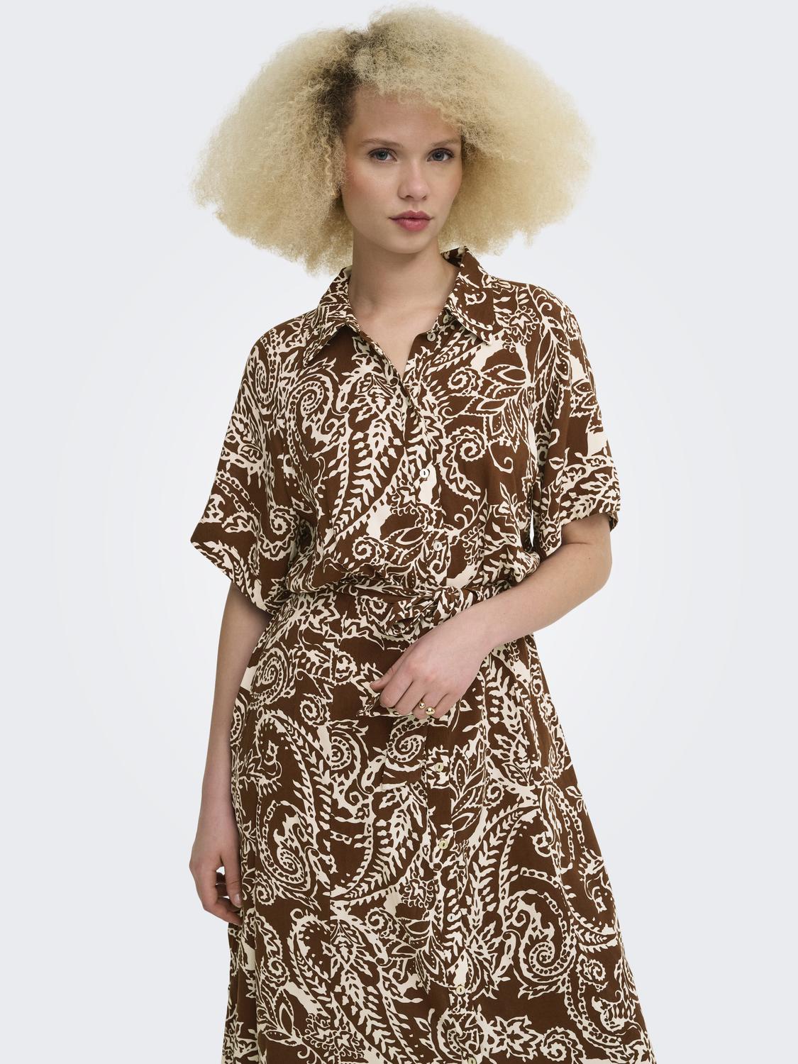 ONLSAFA S/S LONG BELT DRESS WVN EX - 5