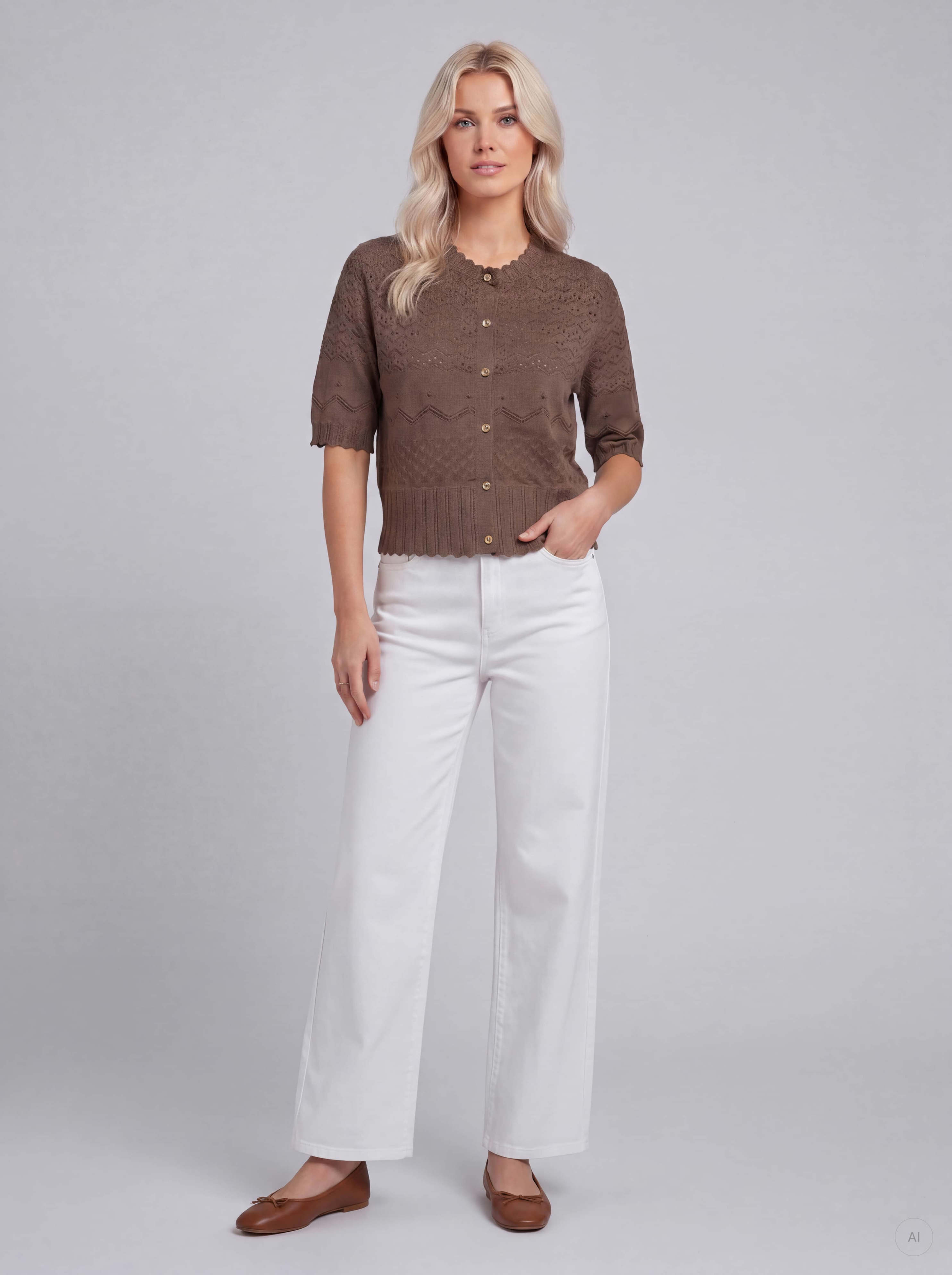 PGHILDA S/S CARDIGAN  KNT - 7