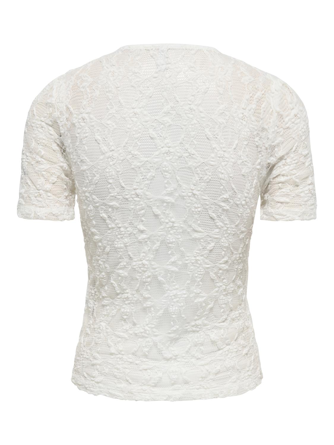 ONLALBA S/S LACE TOP CS JRS - 7