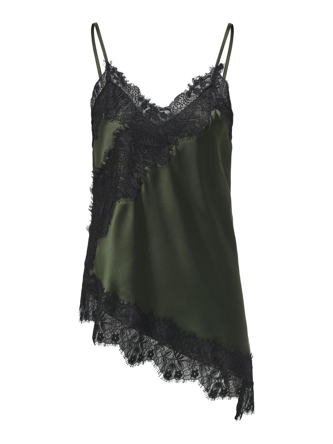 ONLINDONA STRAP SATIN LACE TOP WVN