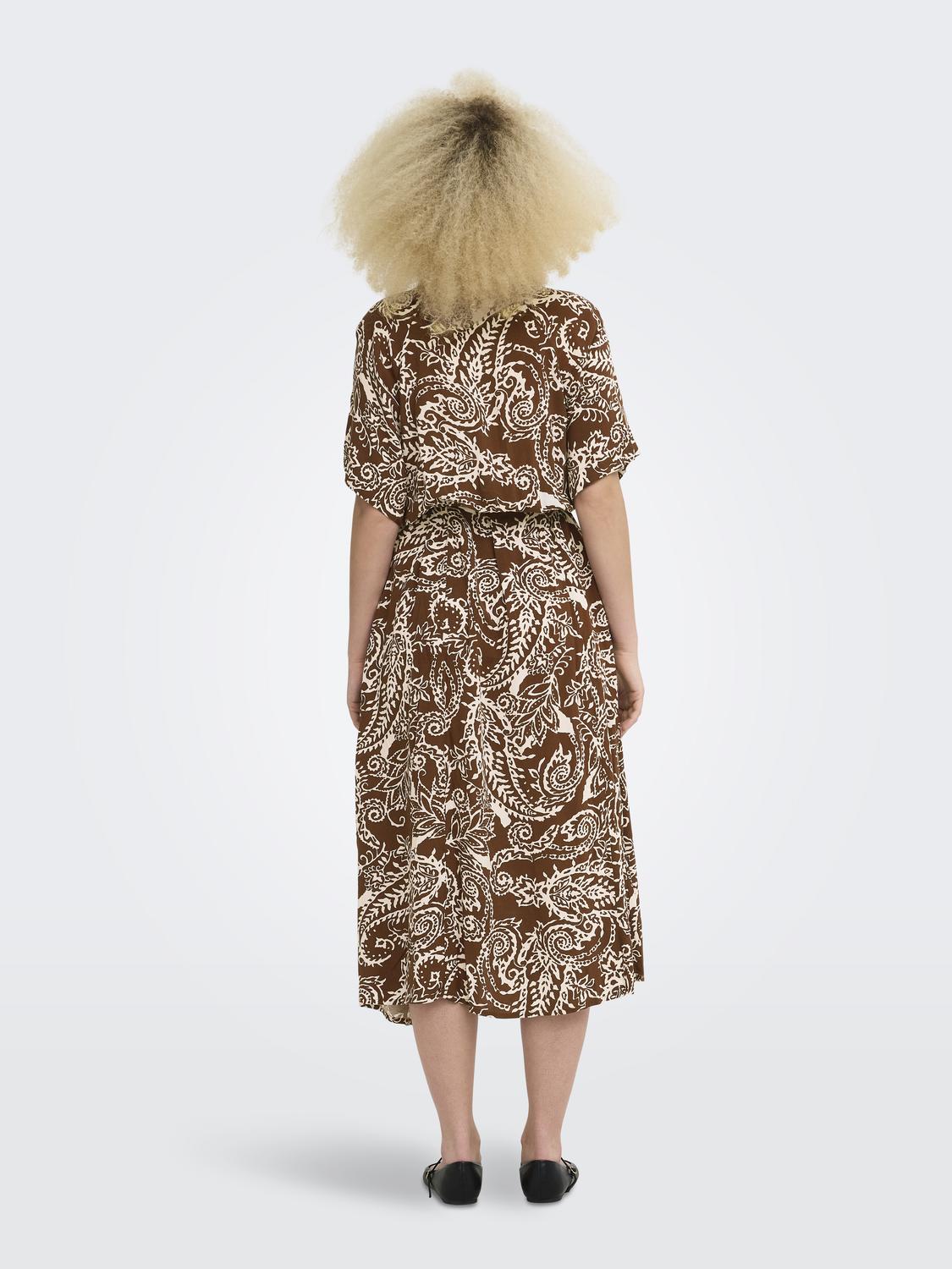 ONLSAFA S/S LONG BELT DRESS WVN EX - 2