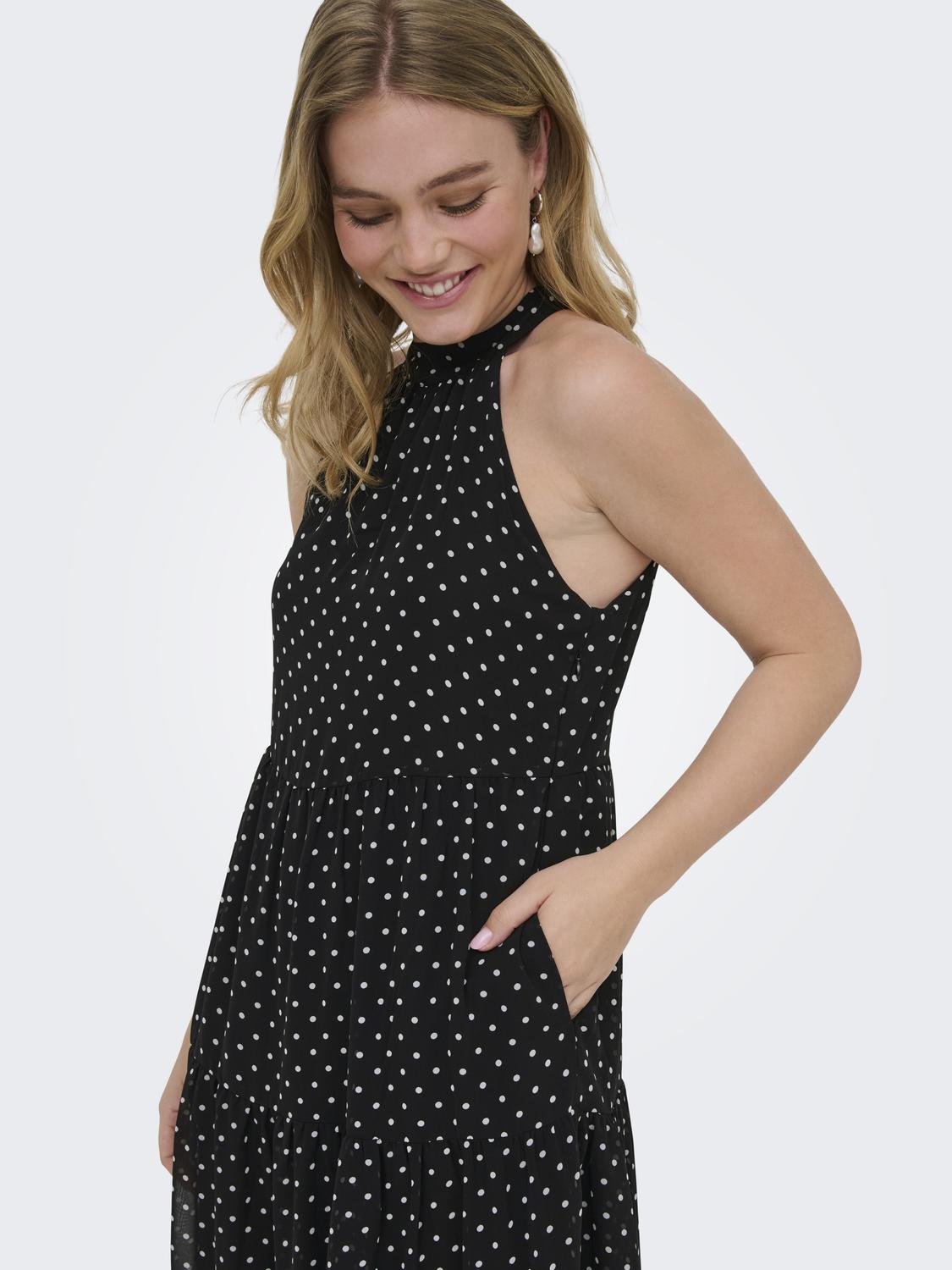 ONLPETRA LIFE HALTER NECK ANK DRESS WVN - 4