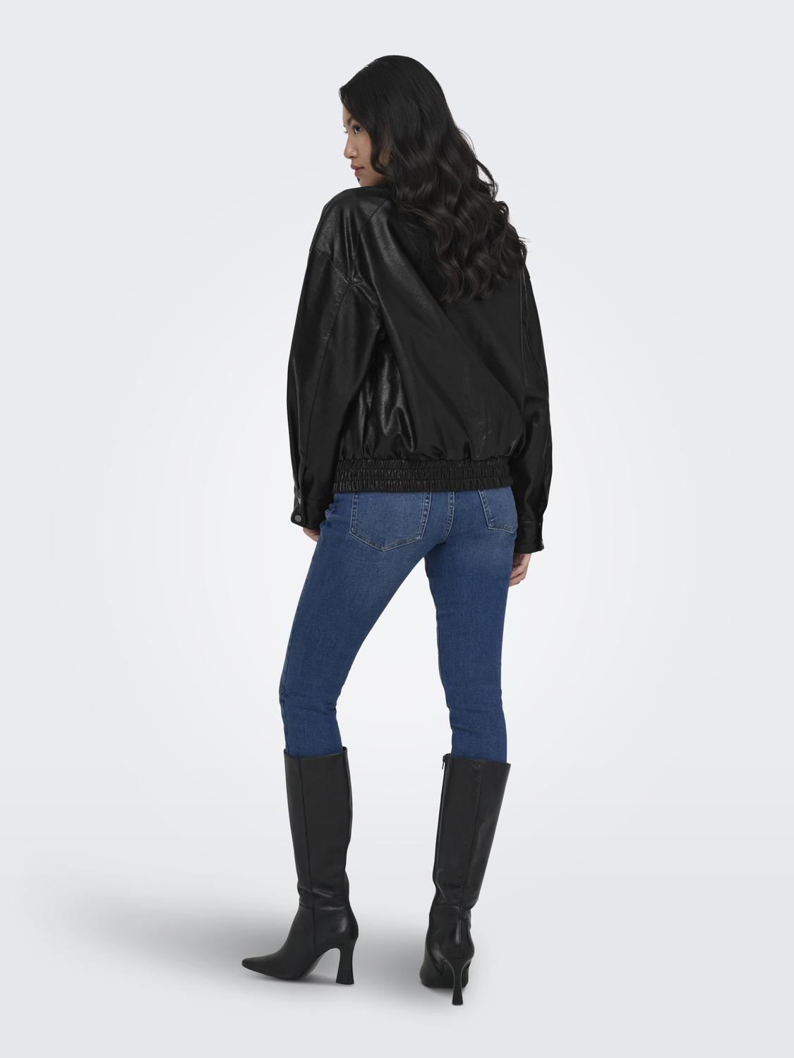 ONLJULIA FAUX LEATHER OVZ. BOMBER OTW - 2