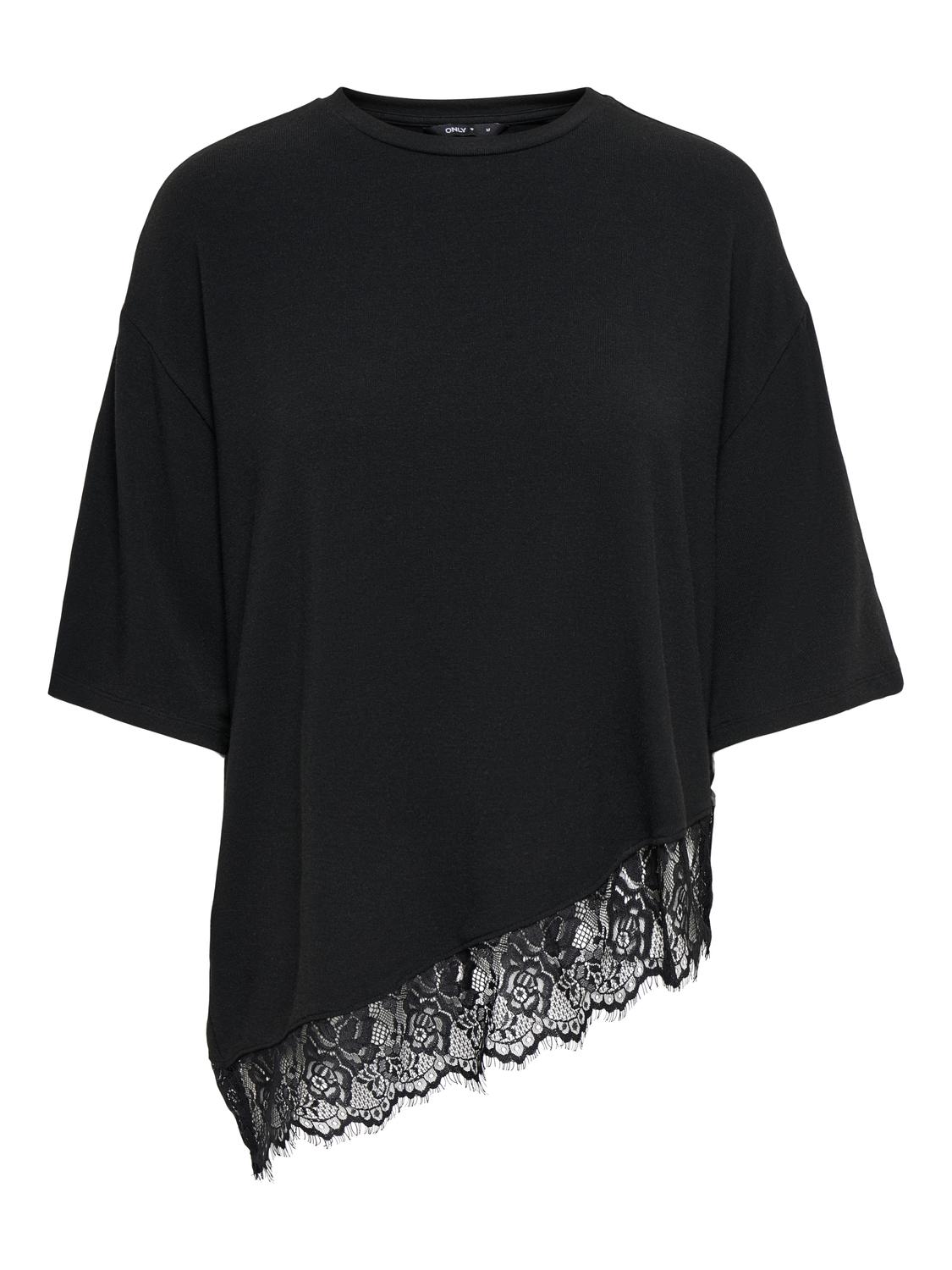ONLGLAMOUR S/S LACE T-SHIRT JRS - 3