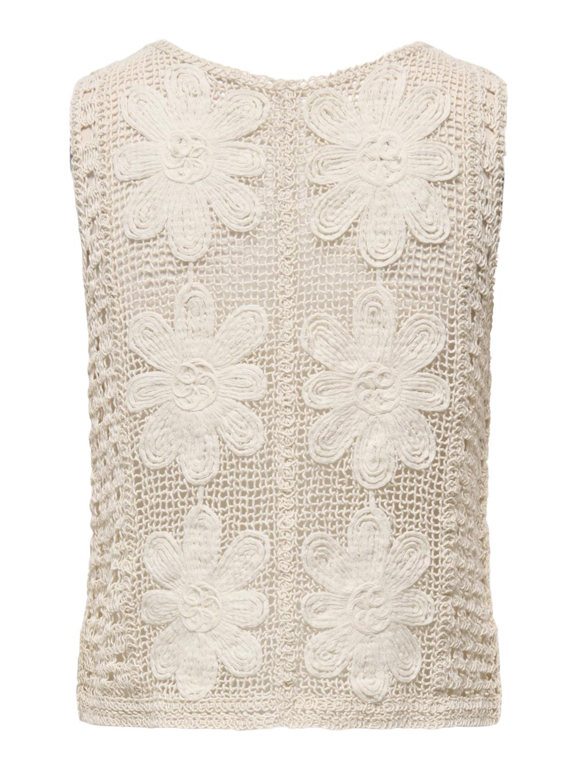 ONLTARA SL O-NECK CROCHET VEST EX KNT - 7