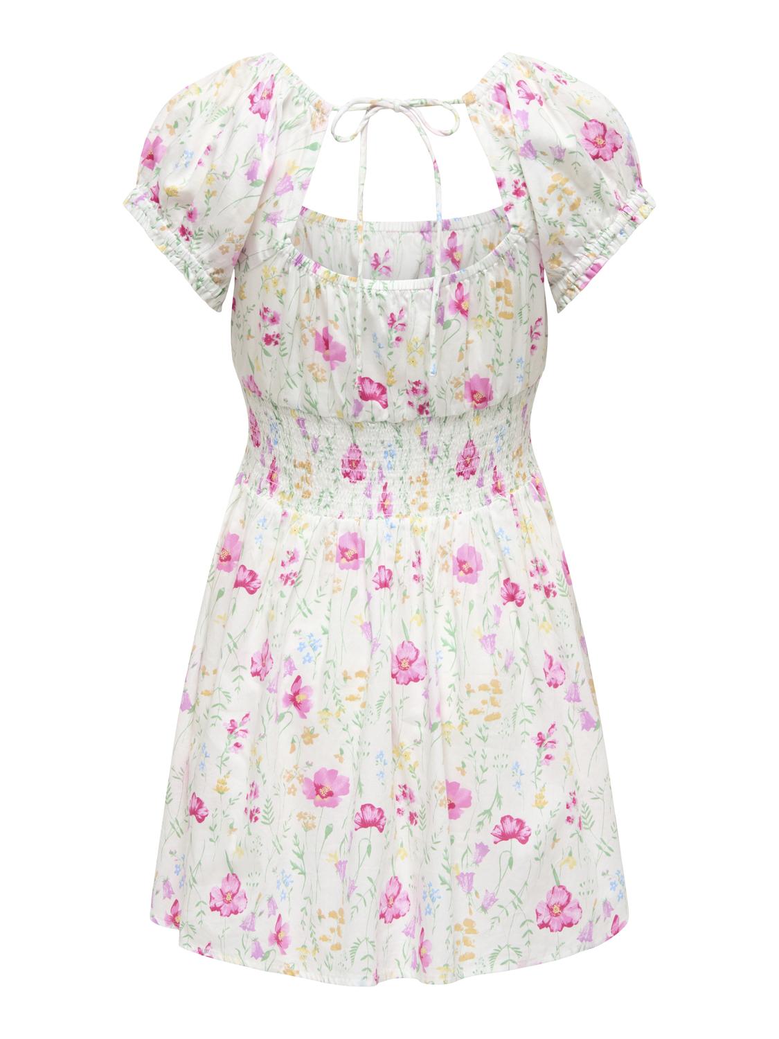 PGLIV SHORT S/S BACK SMOCK DRESS WVN - 3