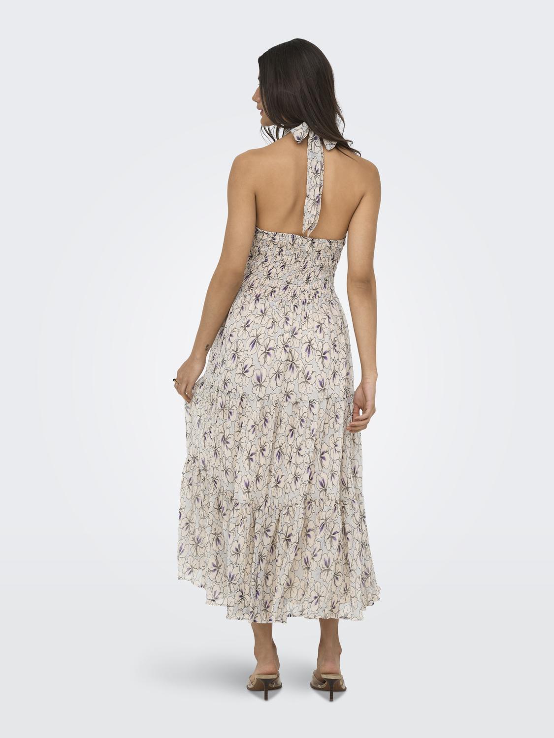 ONLIVEN S/L LONG HALTERNECK DRESS WVN EX - 2
