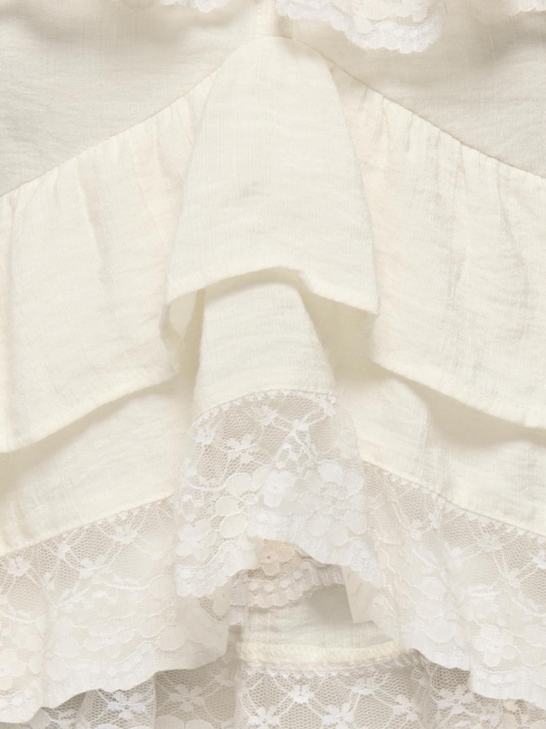 PGMARY L/S FRILL TOP WVN - 2