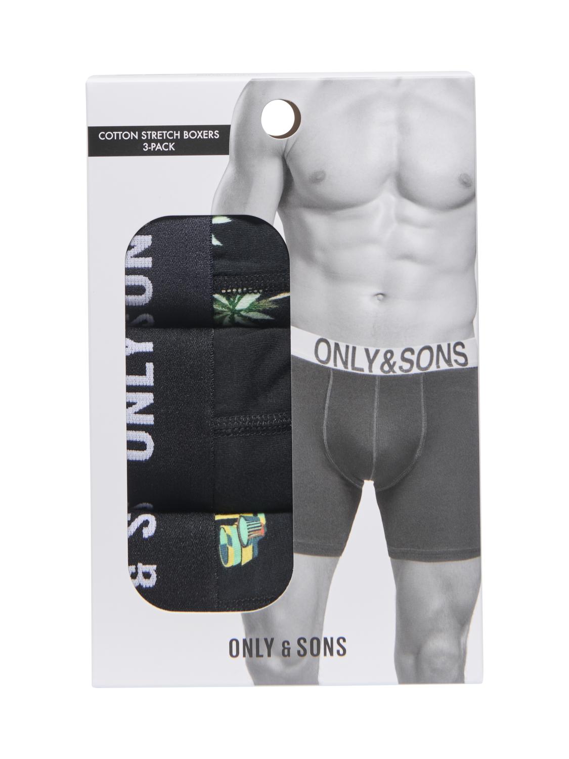 ONSSUMMER PRINTED BOXER 3-PACK NOOS