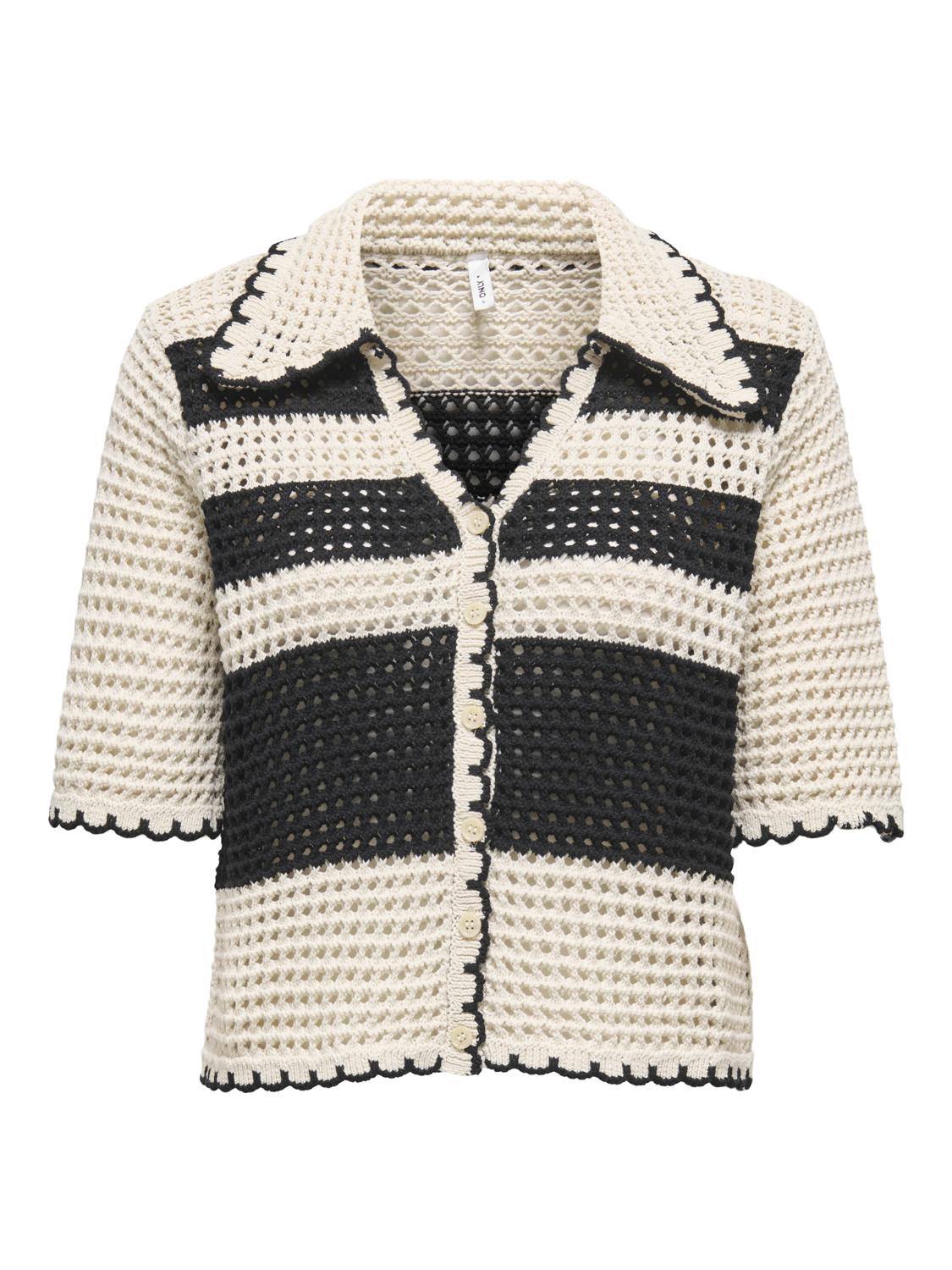 ONLLUCIE Komfortabel 3/4 ermer V-hals strikket Cardigan - 3