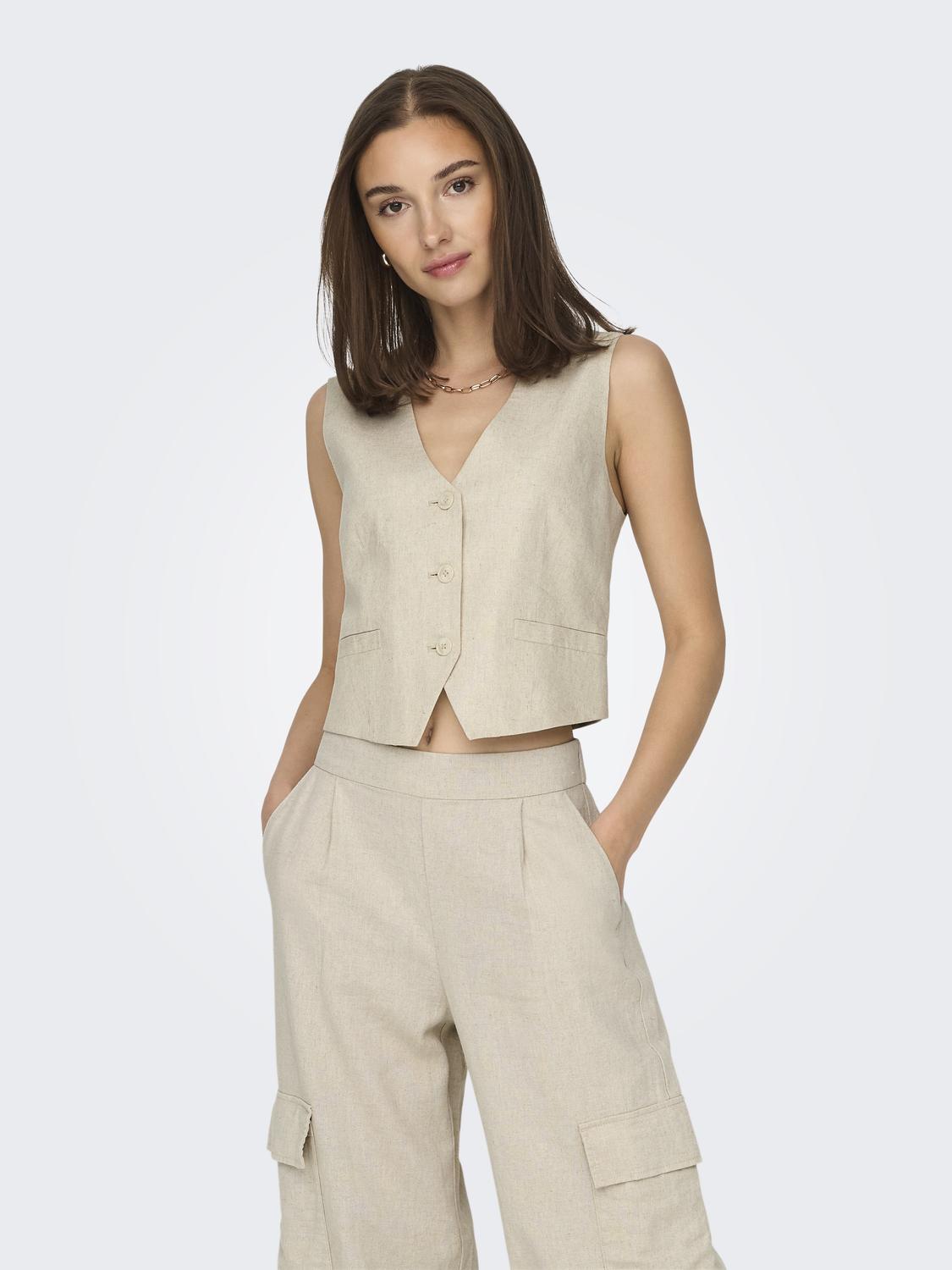 JDYMAYA Elegante Weste mit Knopfverschluss