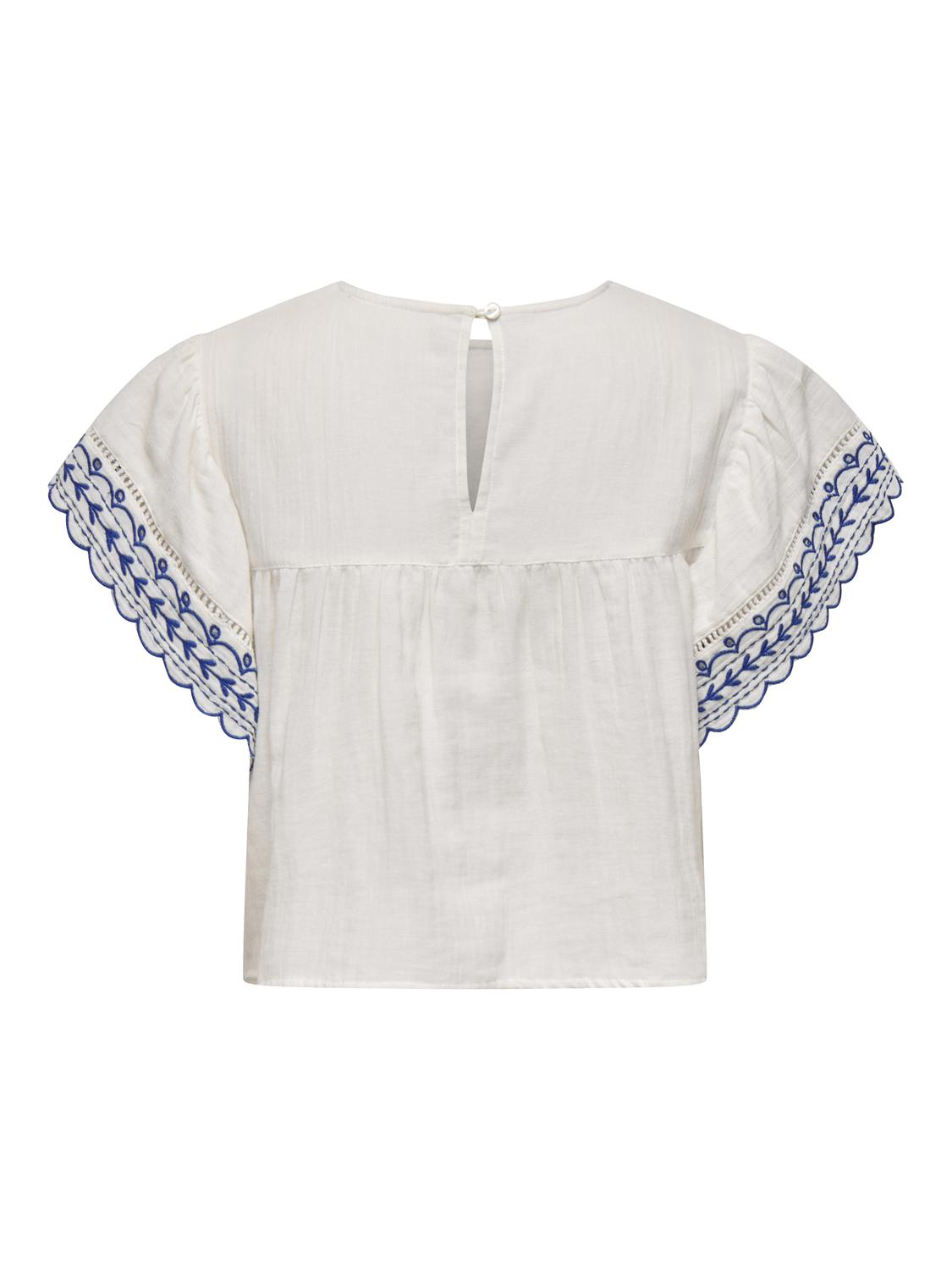PGPAOLA S/S EMB DETAIL TOP WVN - 2